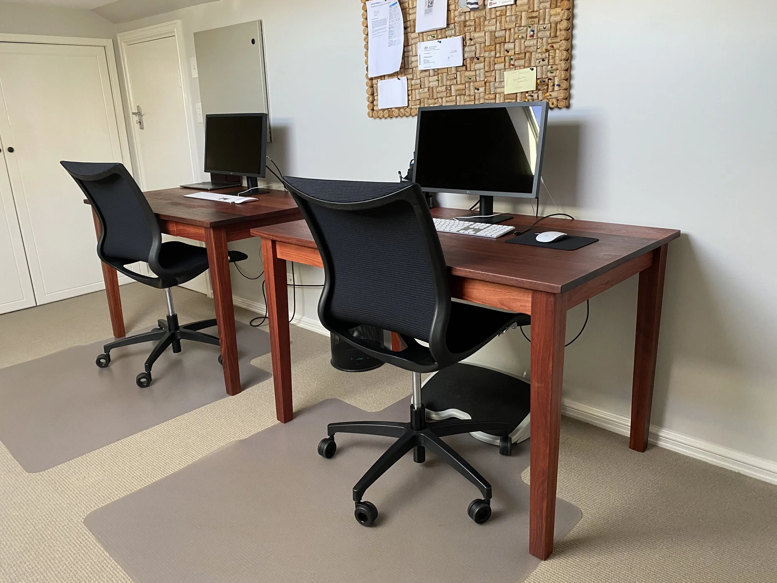 Pair of desks in Jarrah