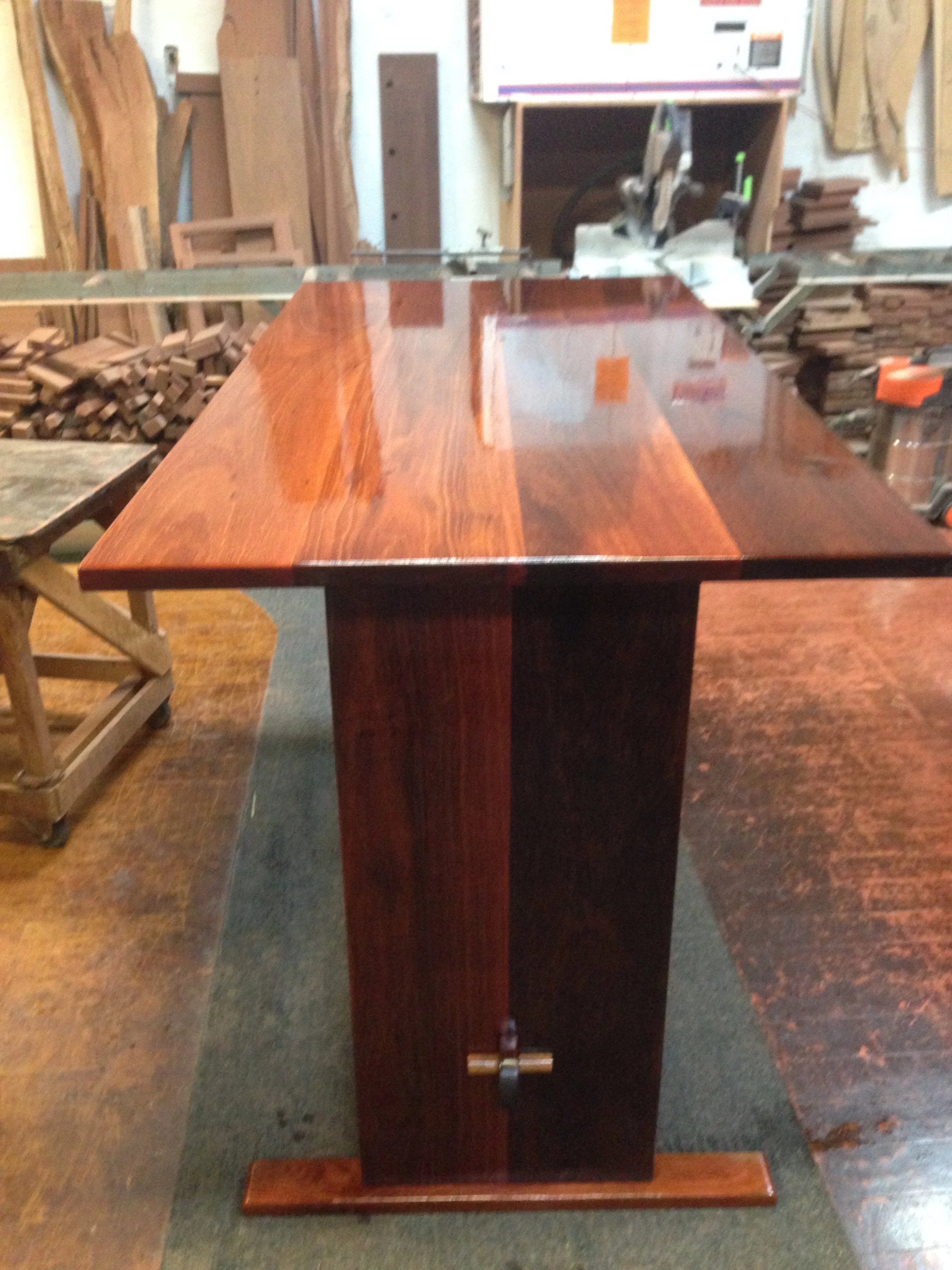 6 seat Solid Jarrah bar table