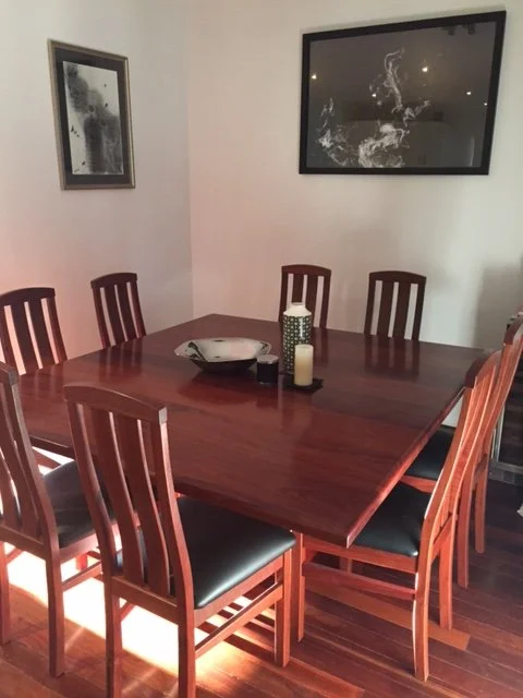 8 seat Jarrah table