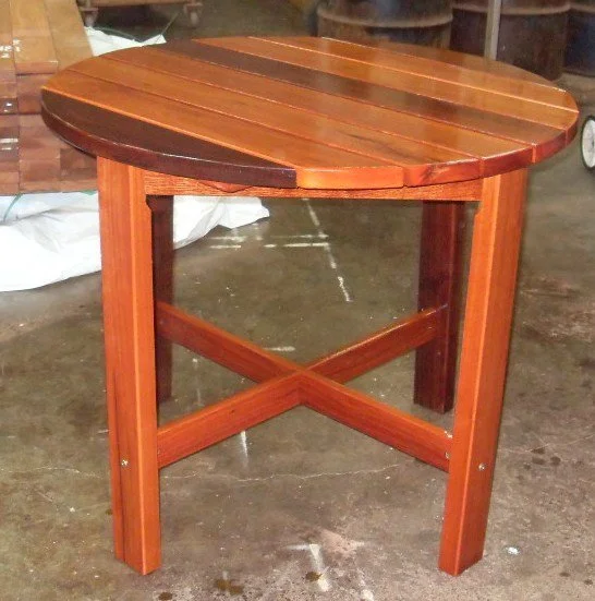 2-4 seat Cafe table Jarrah heavy duty round