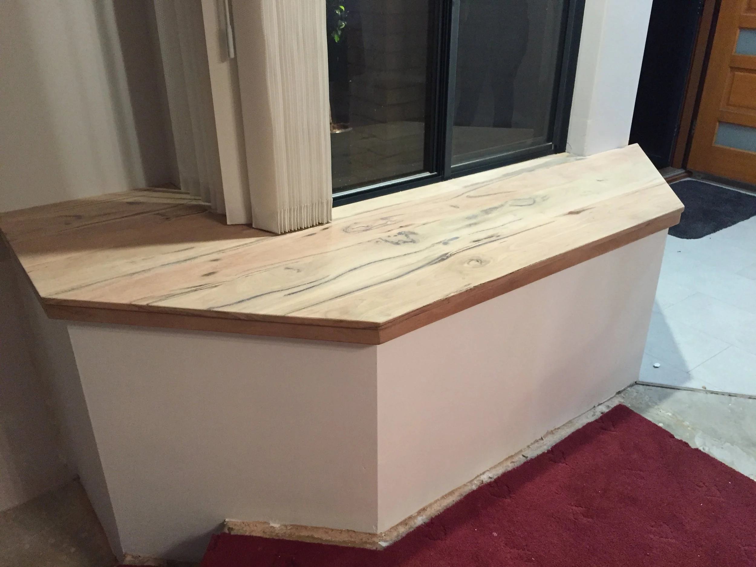 Window Bench seat top in Marri