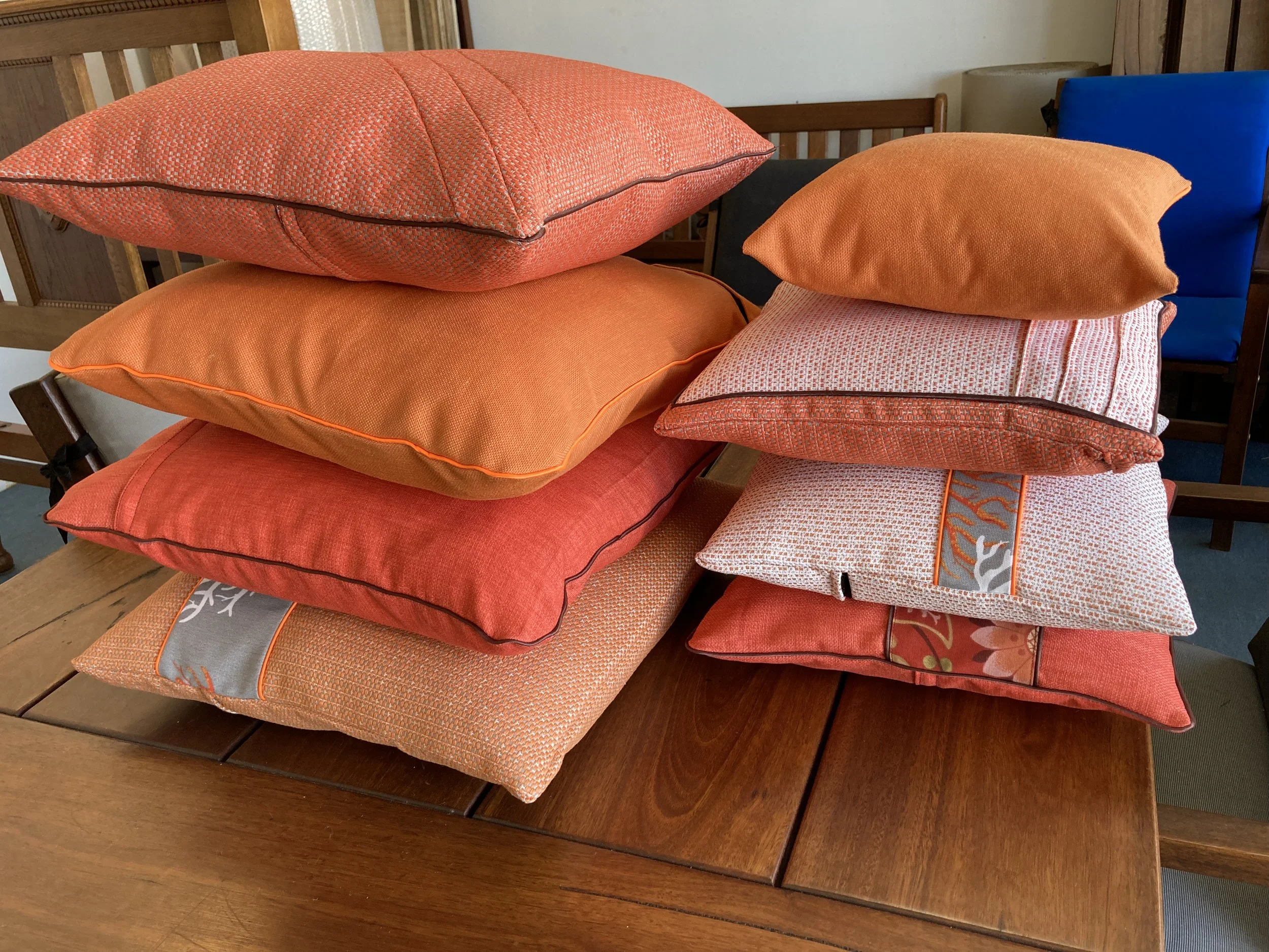 Scatter cushions in outdoor fabrics 