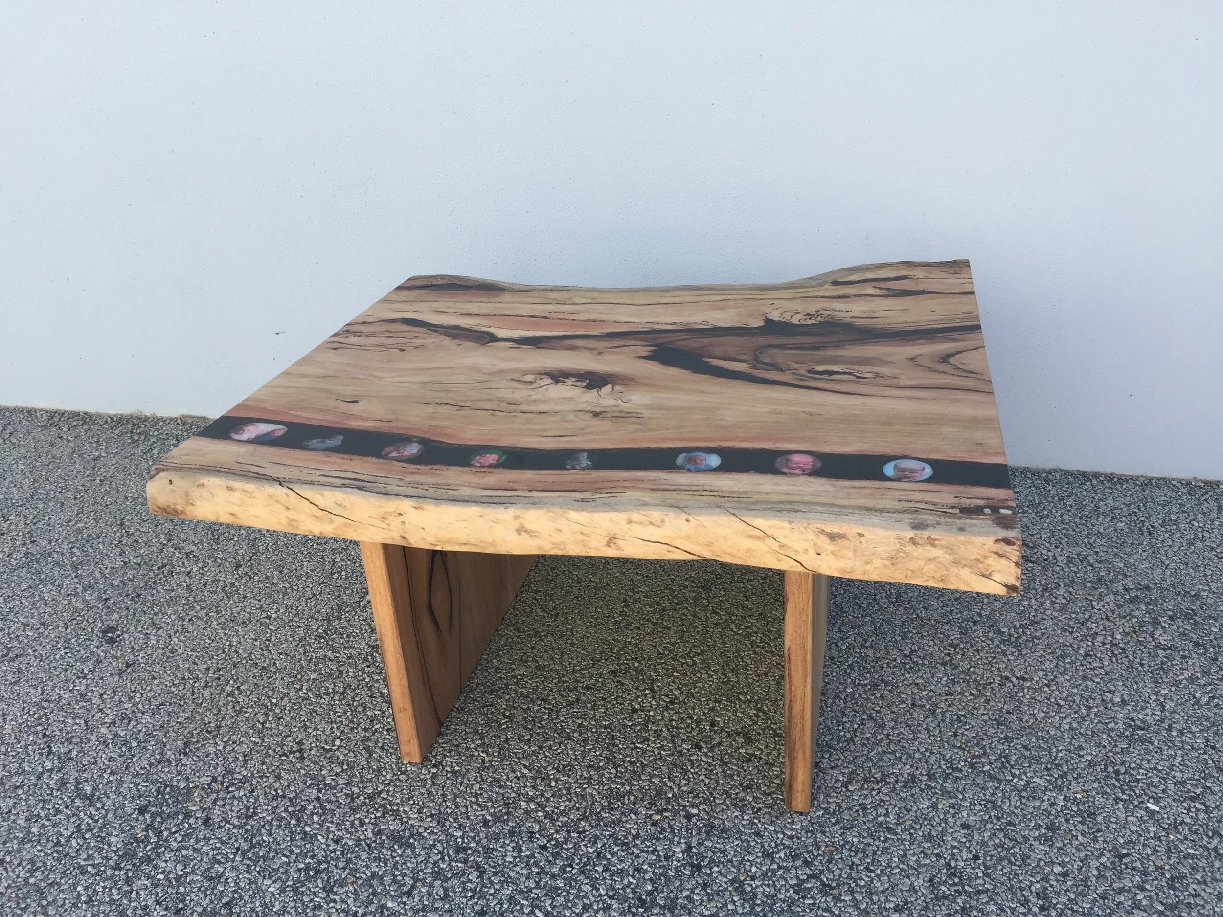 Live edge and Resin Marri coffee table