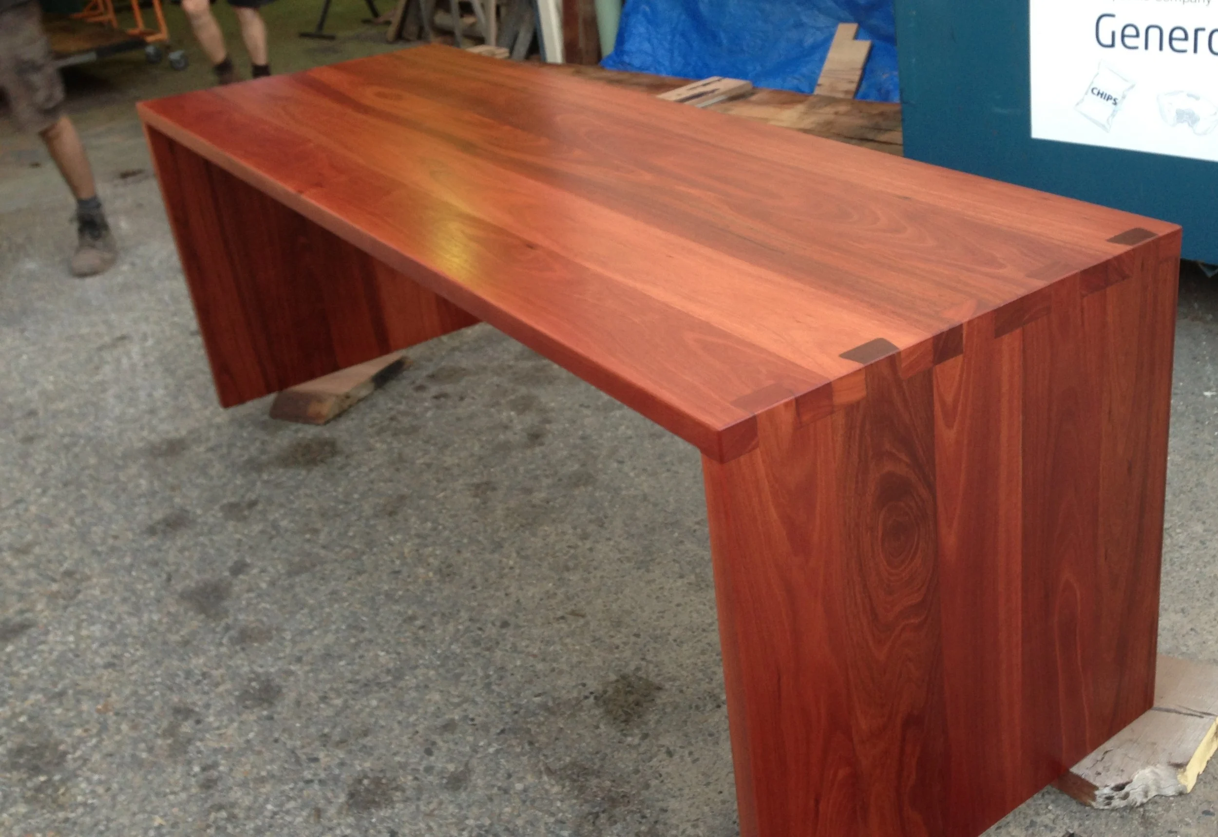 Dovedtailed Jarrah desk