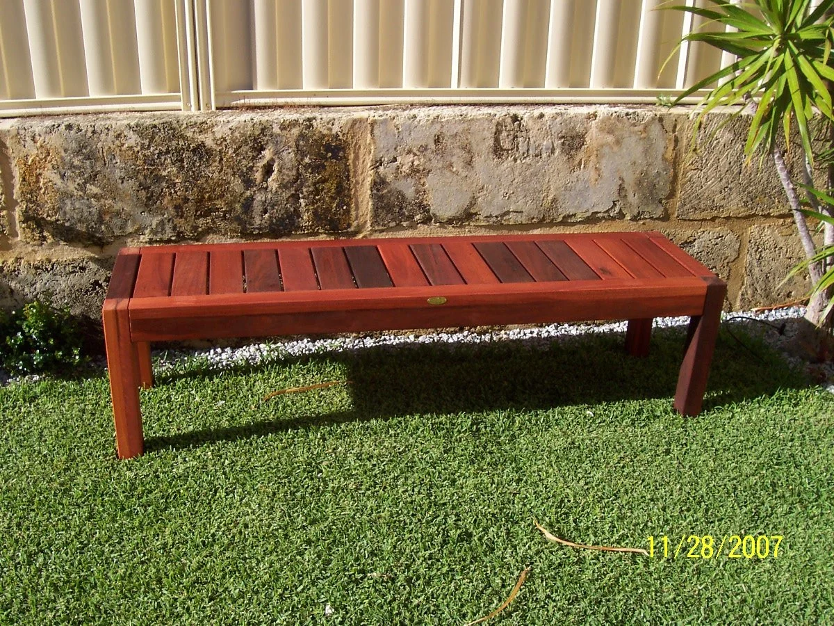 Jarrah patio bench