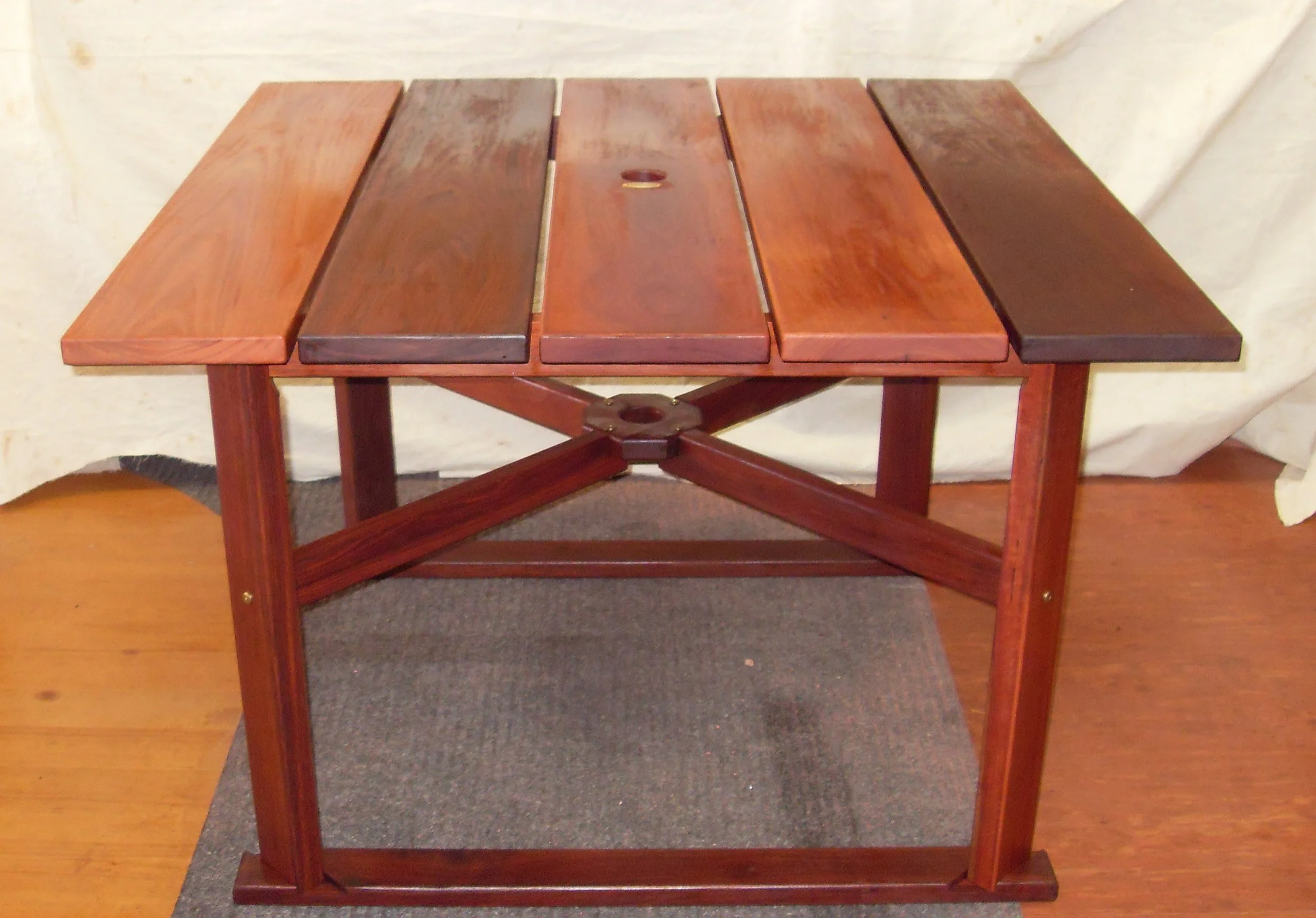 2-4 seat - cafe table Jarrah heavy duty square