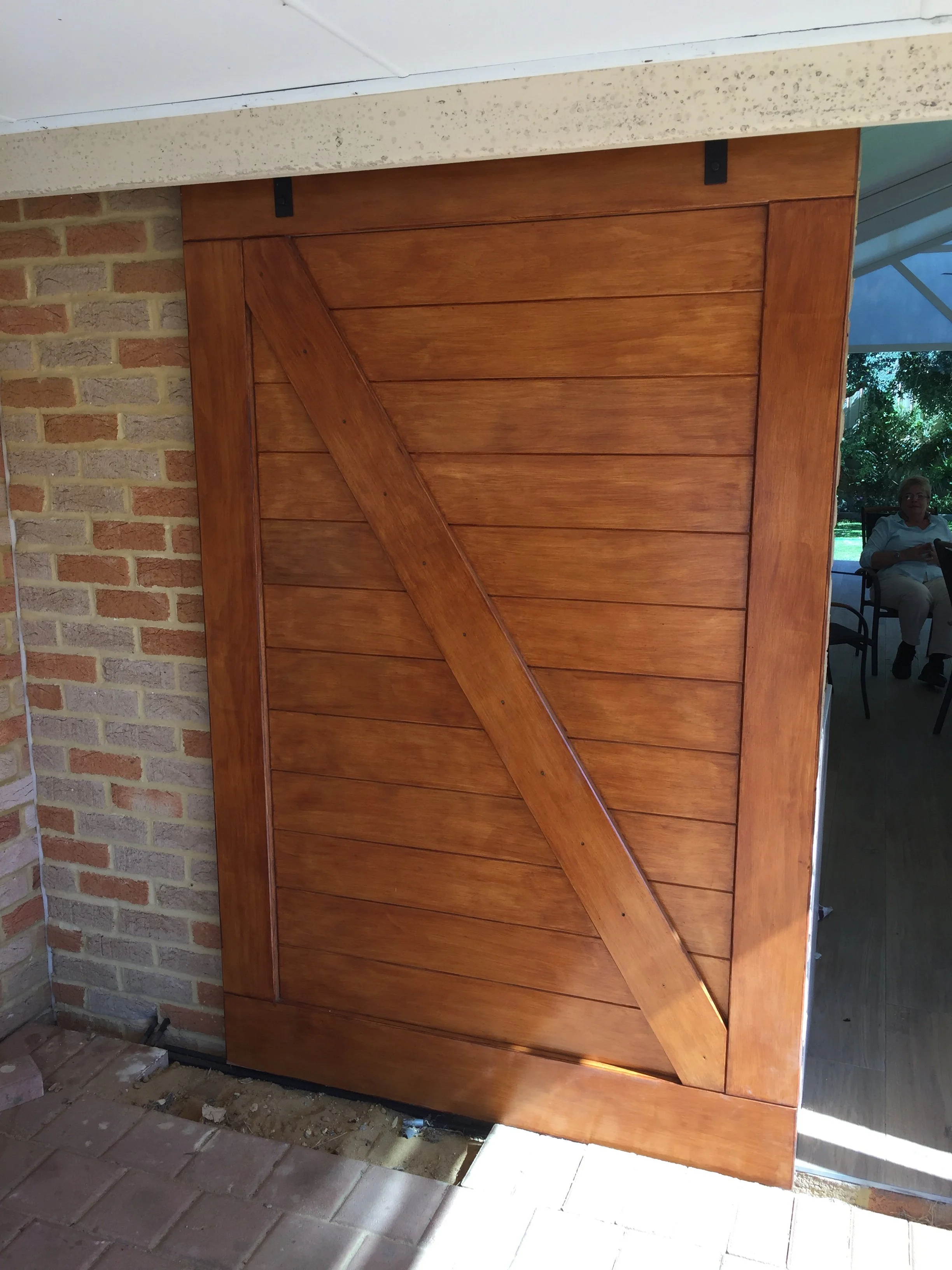 Sliding ACCOYA barn door - Accoya has a 50 year above ground outdoor life