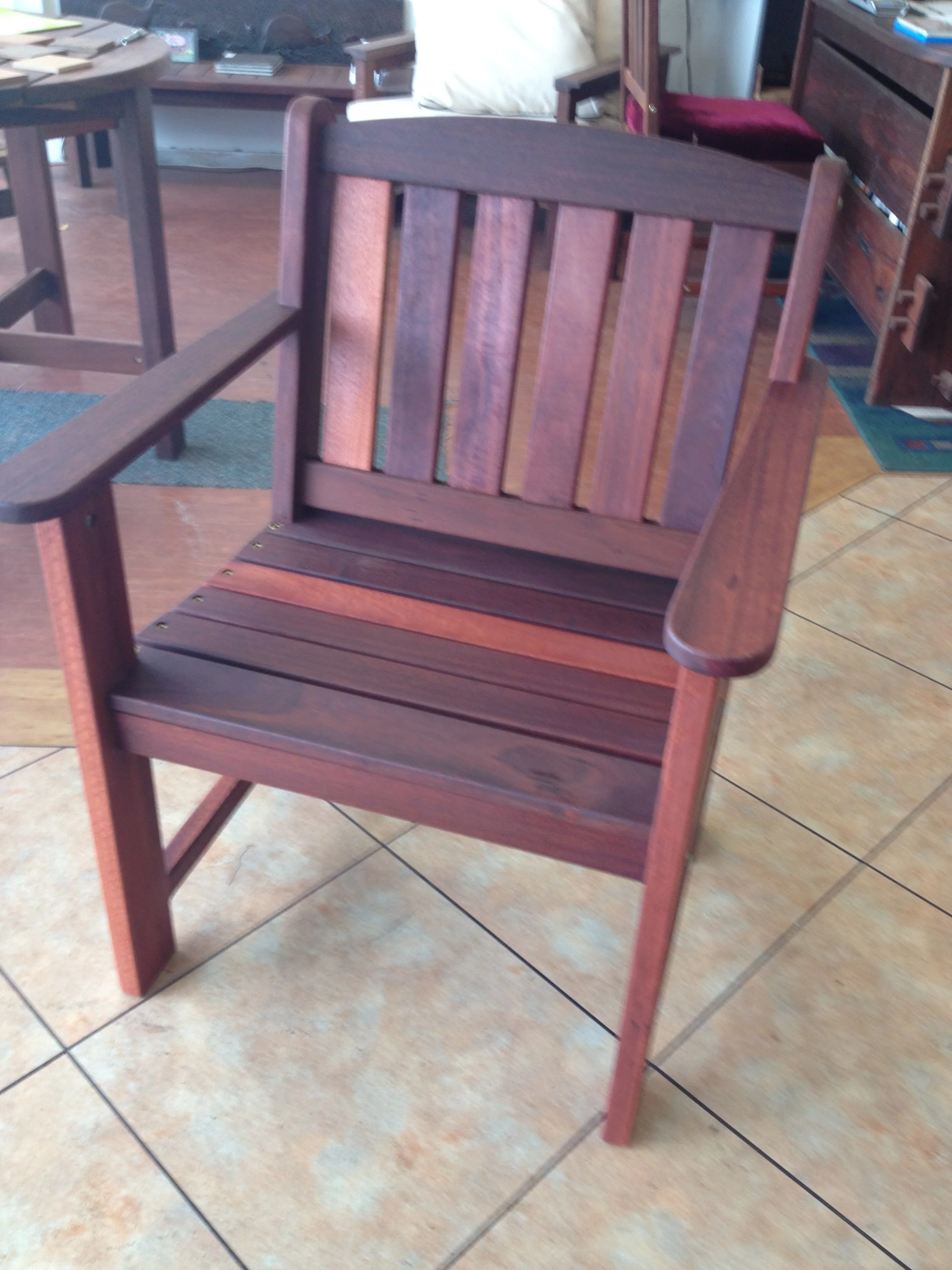 Jarrah Clive's chair. These are heavy duty weighing in at about 18 kg
