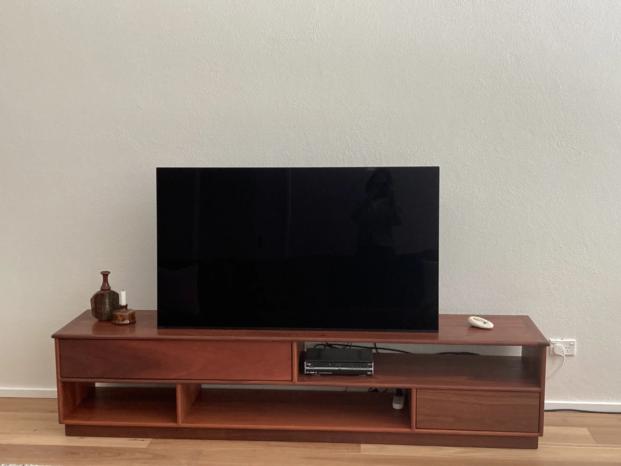 Jarrah entertainment unit inspired by Catt design