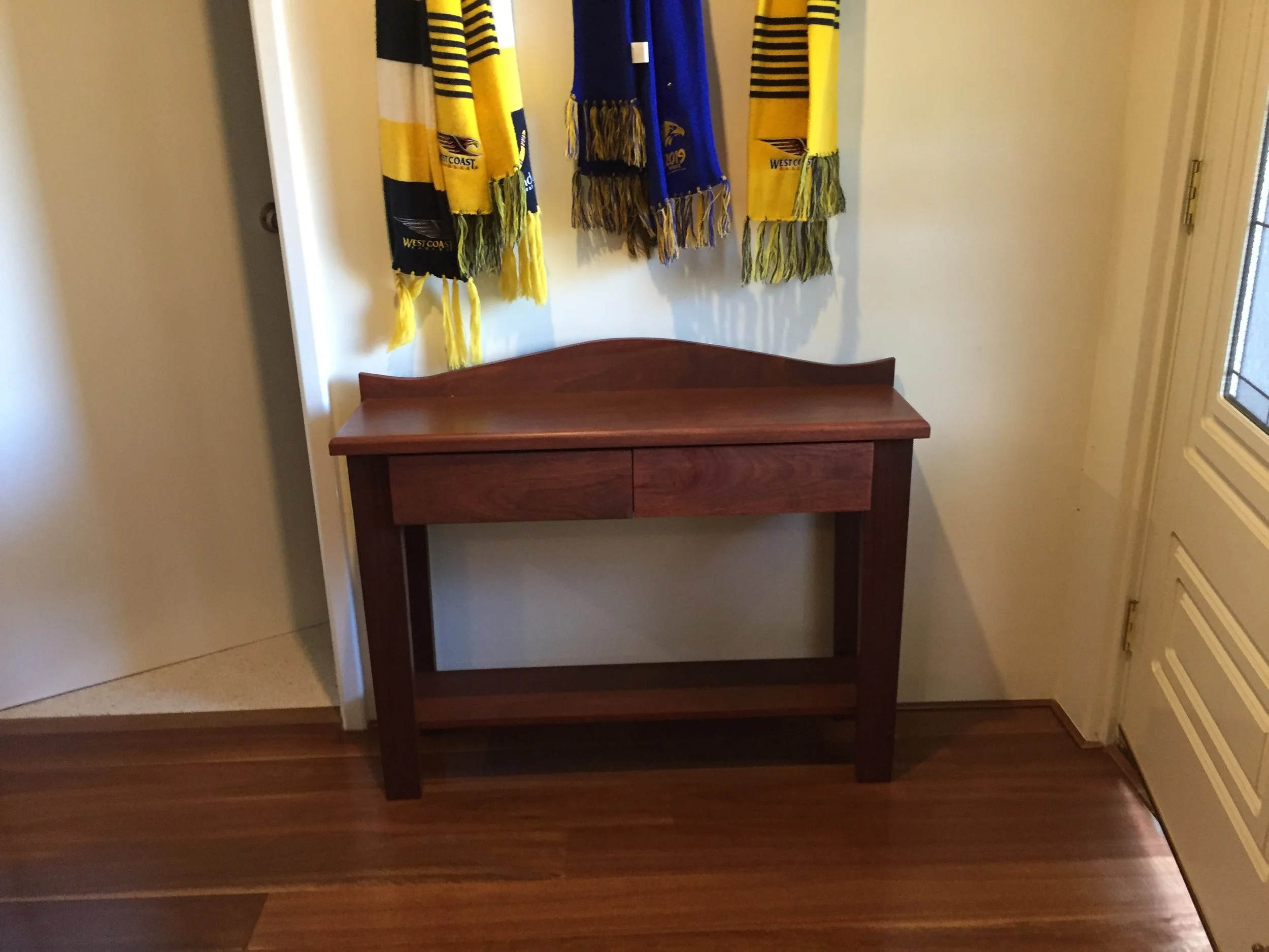Jarrah custom hall table  