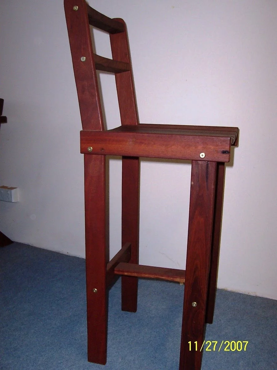 Traditional Outdoor bar stool with back