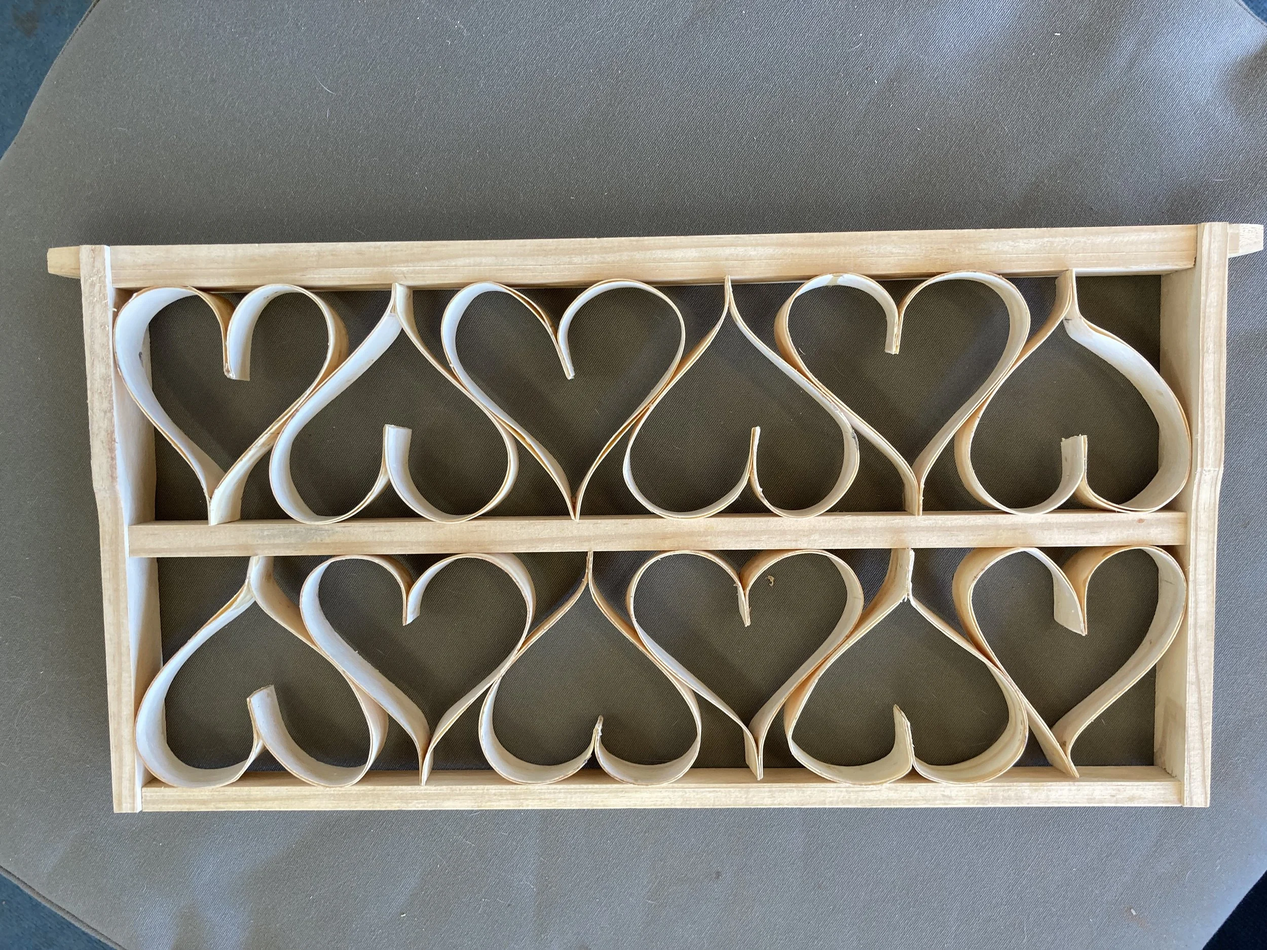 a dozen honey hearts in a deep langstroth frame