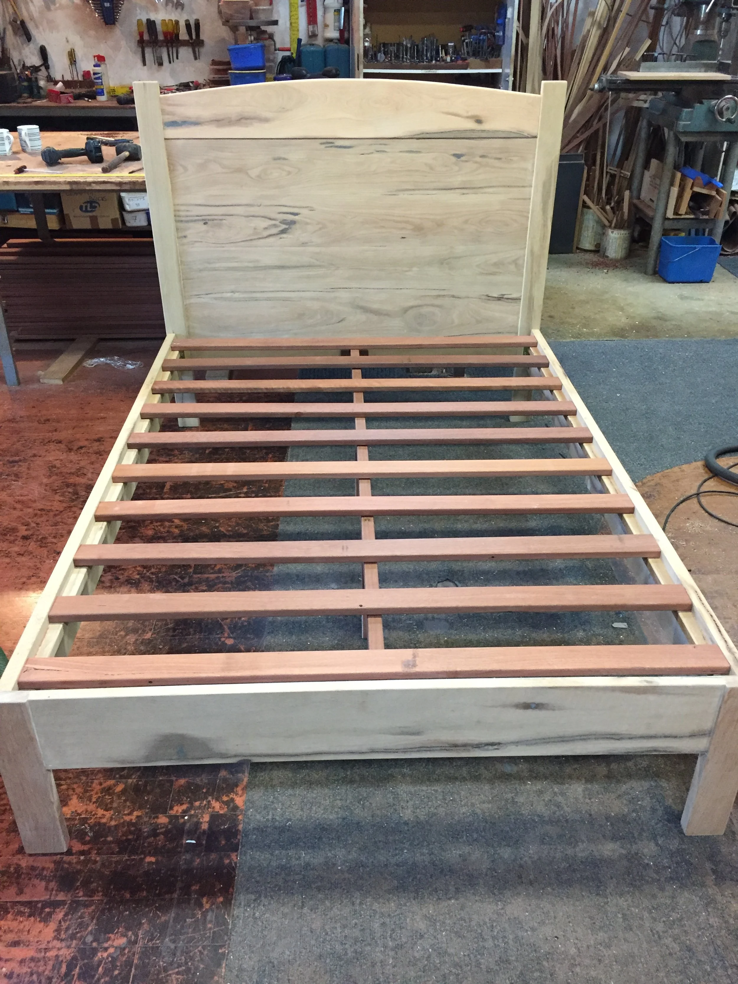 Marri king single bed under construction