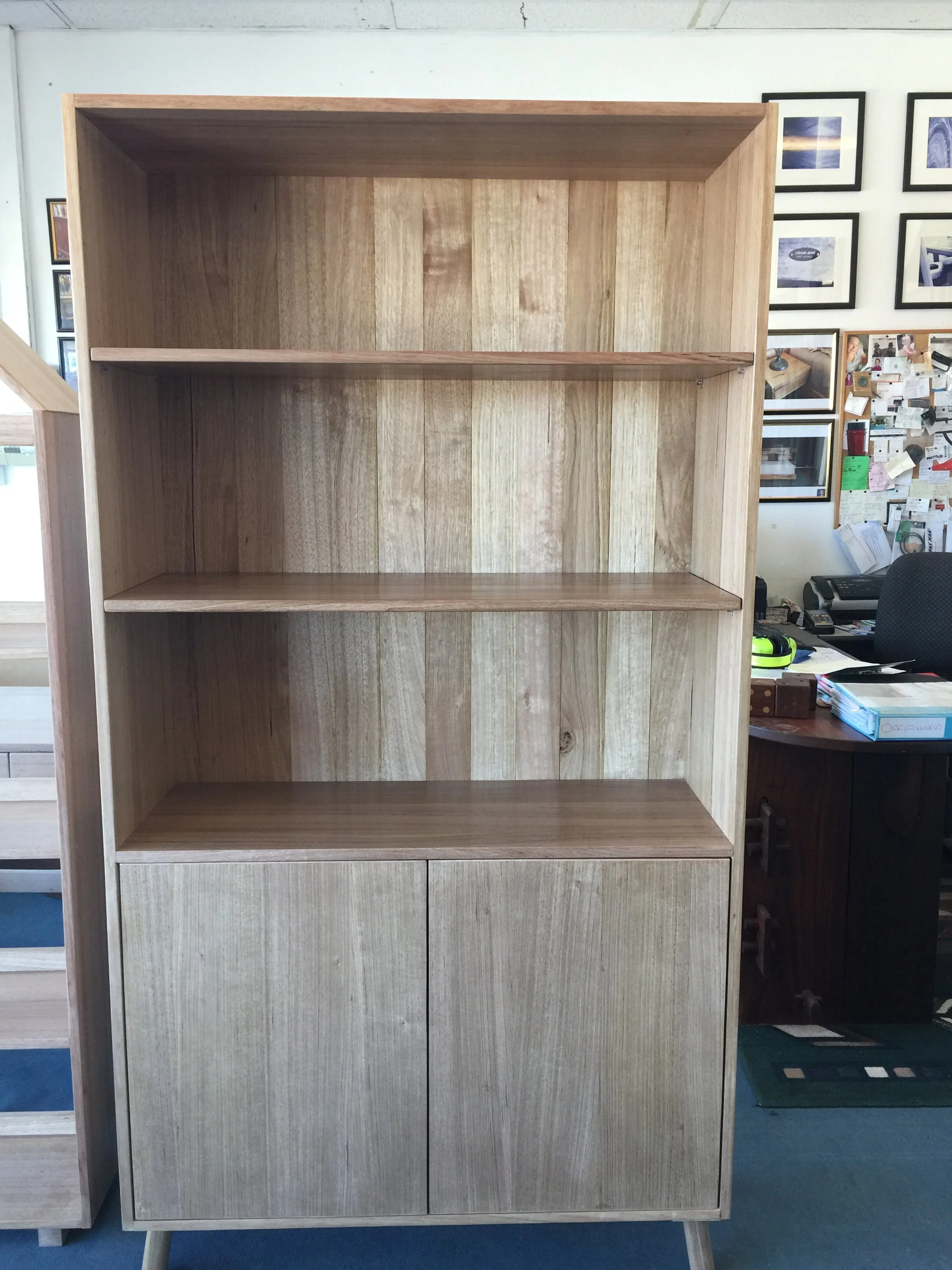 Combination bookcase and cupboards
