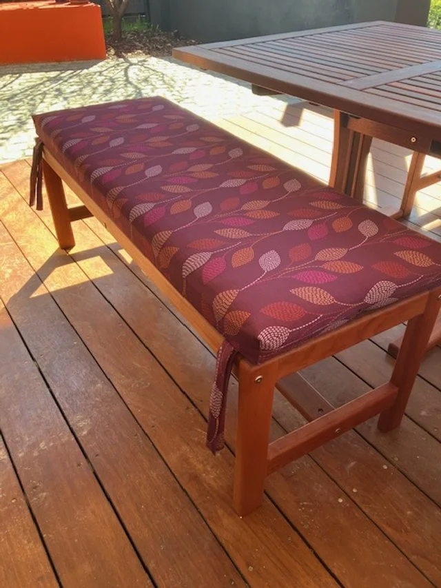 Jarrah Custome benches with Fusion weave cushions