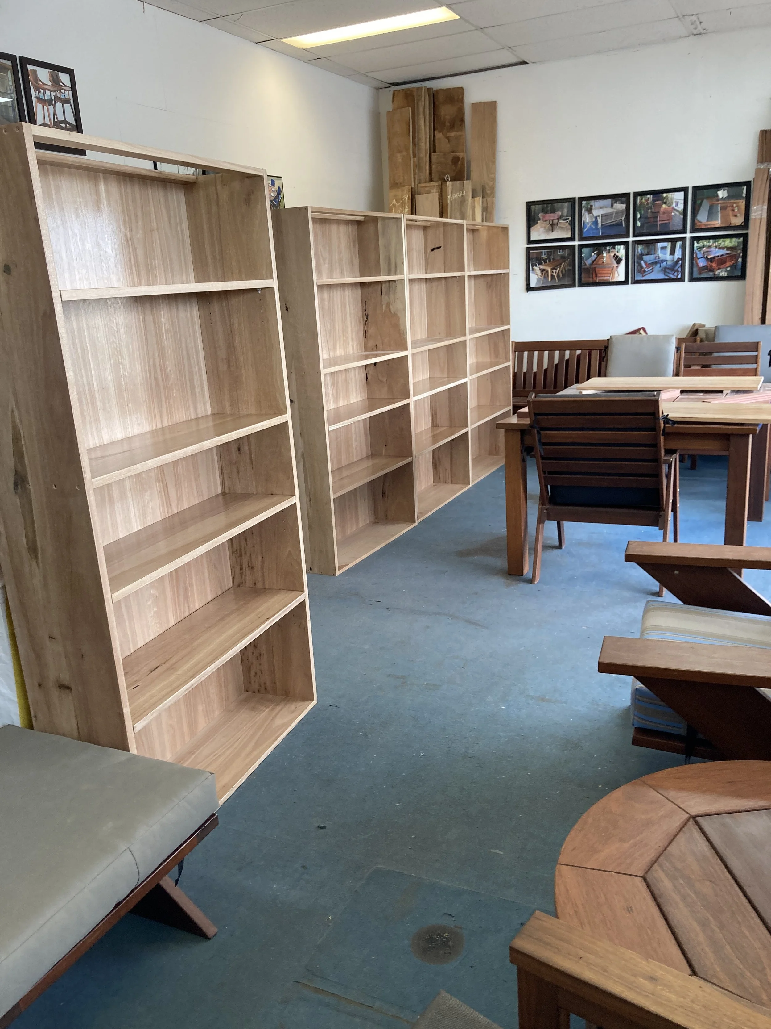Blackbutt bookcases