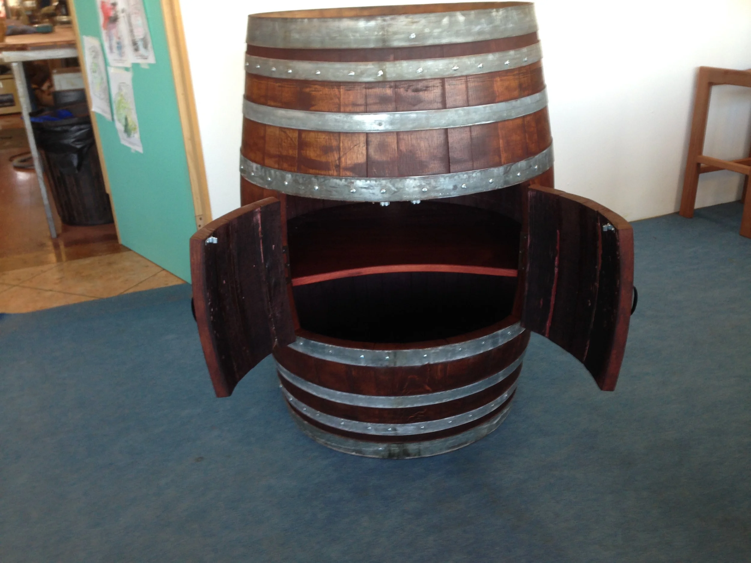 Wine Barrel with storage