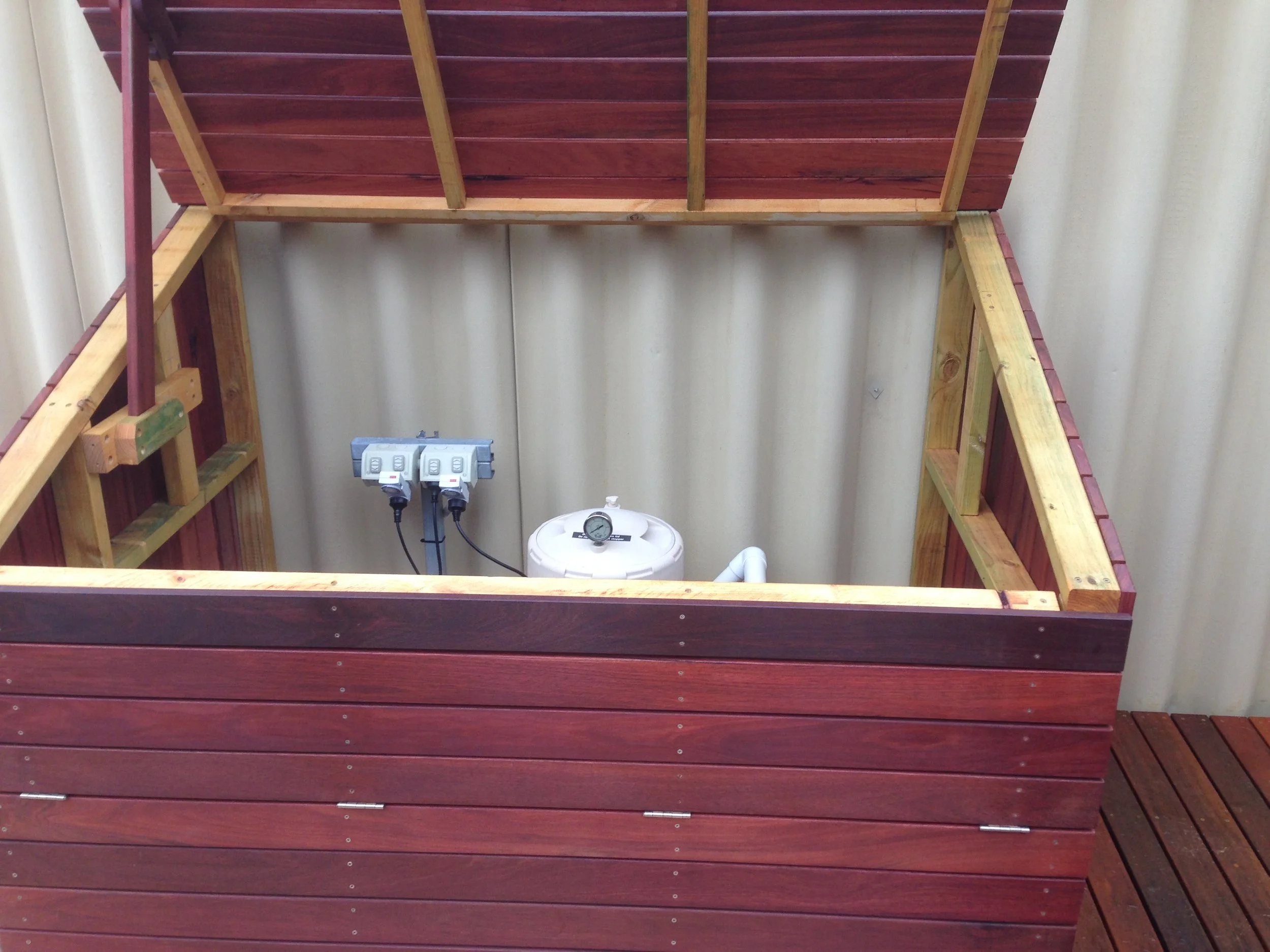 Pool pump housing with double access doors