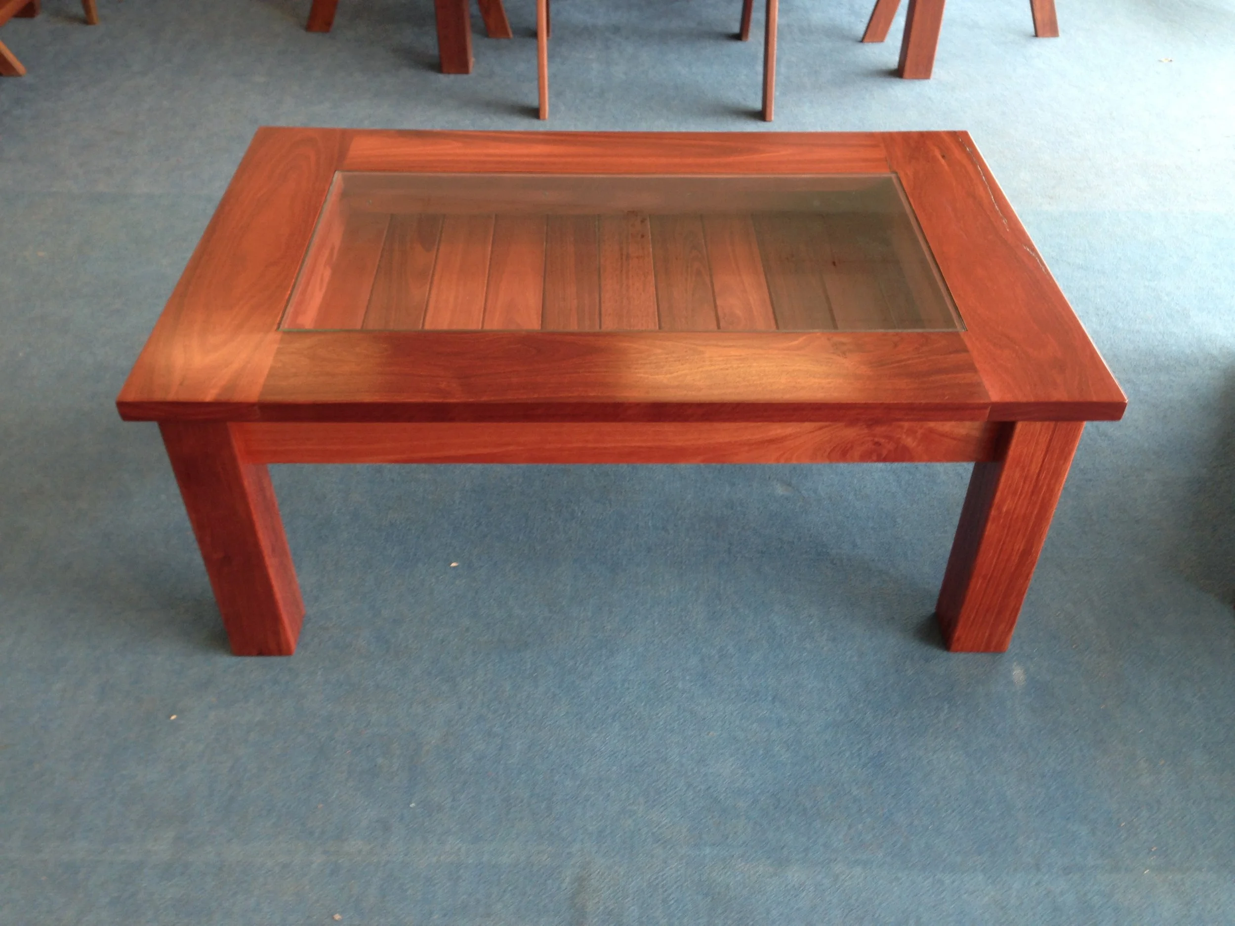 Jarrah coffee table with display drawer