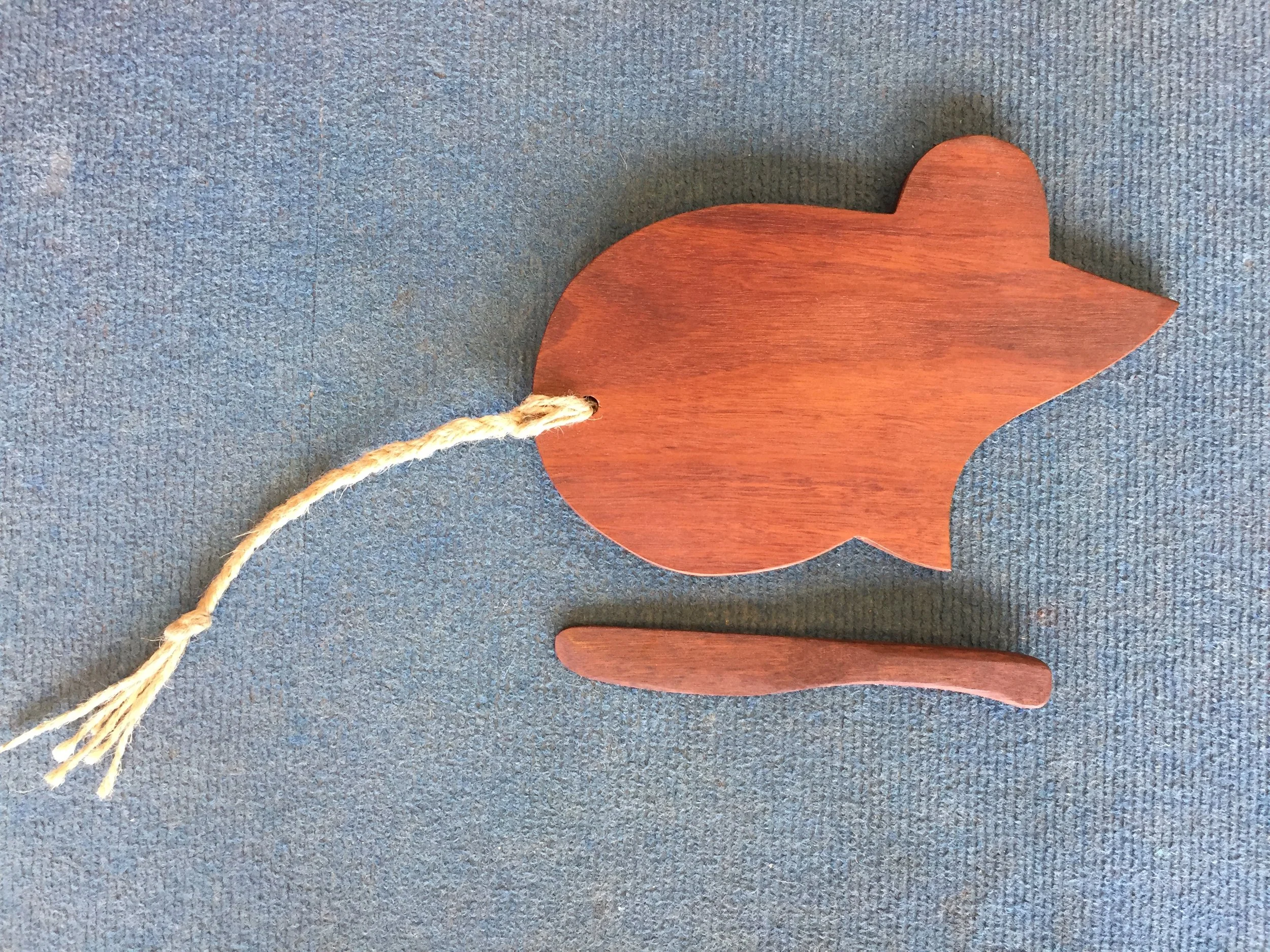 Jarrah Cheese board mouse with Jarrah butter knife