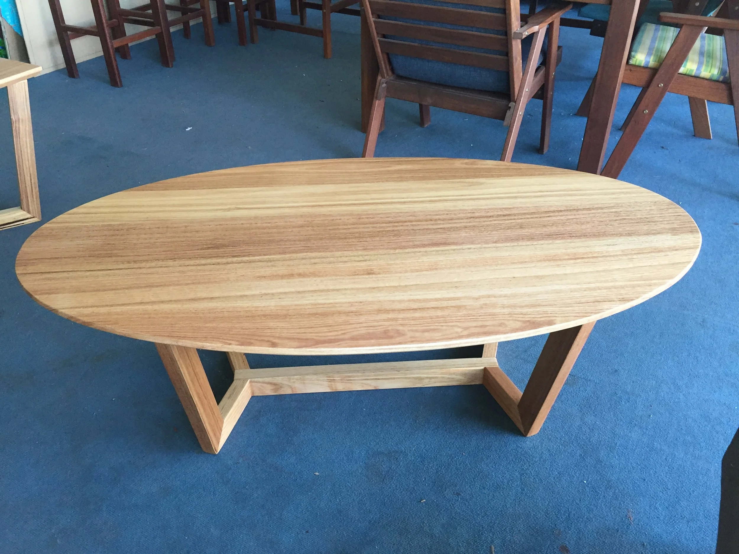Custom oval coffee table