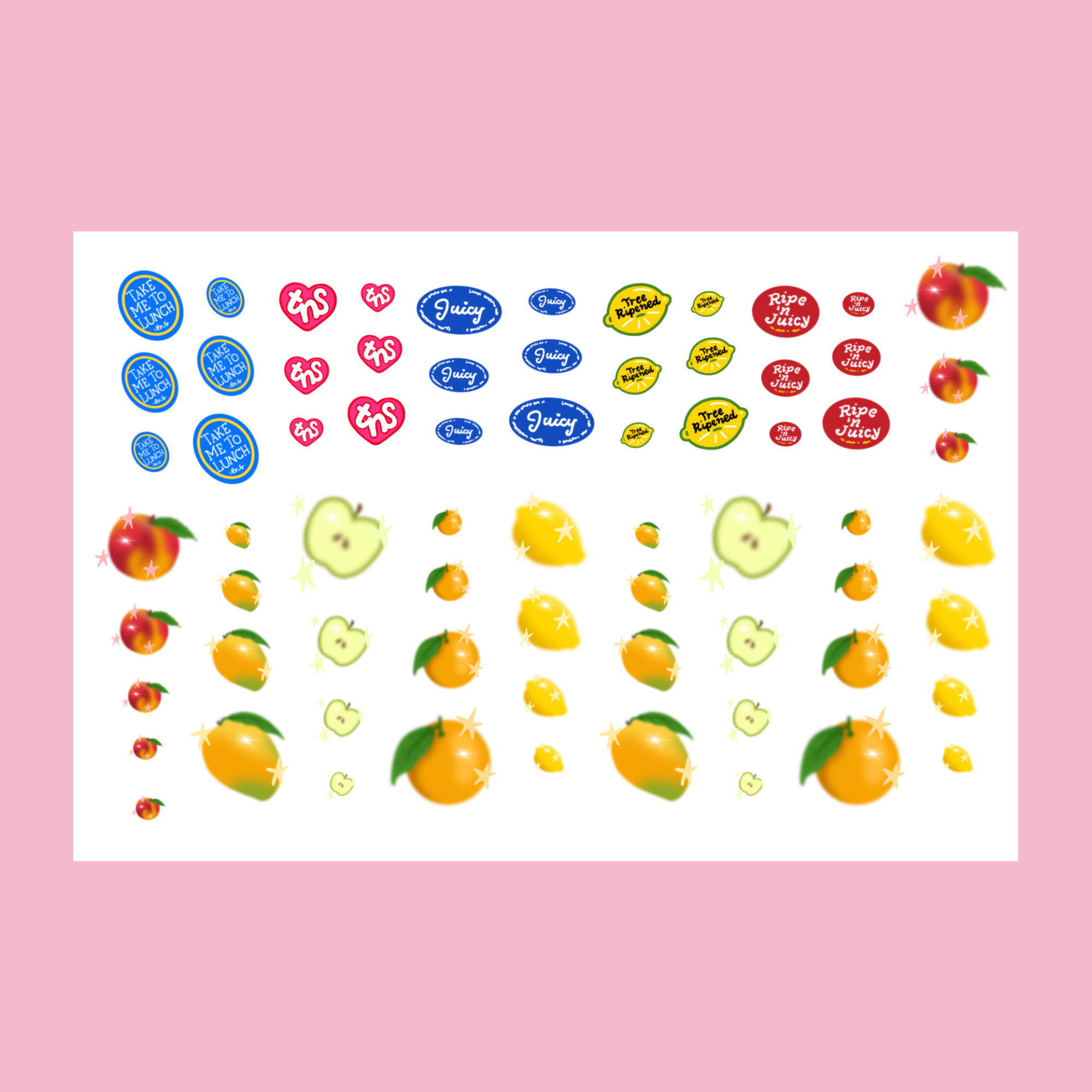 nail decals - fruits