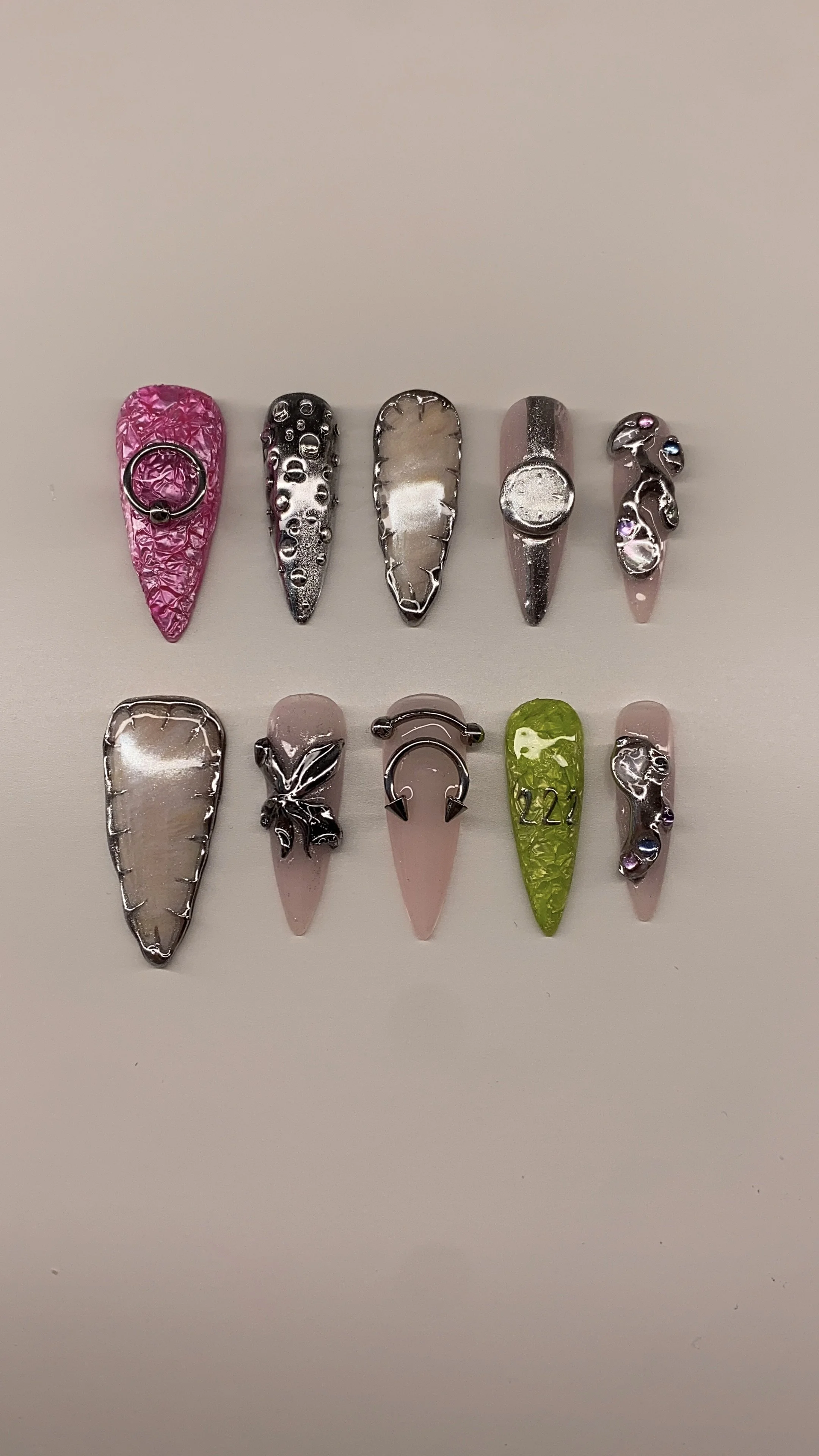 junk jewellery press on nails