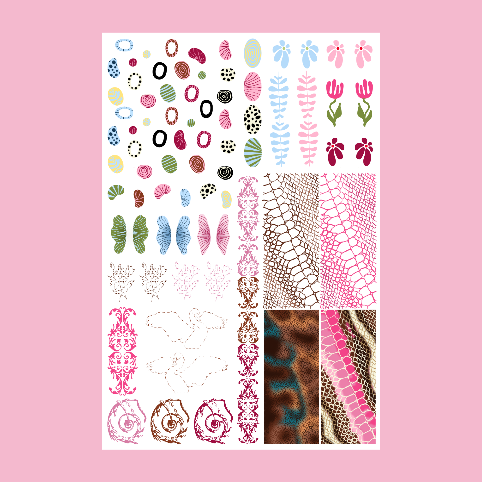 nail decals - patterns patterns patterns