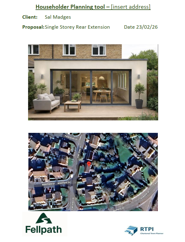 Personalised Home Extension Planning Report