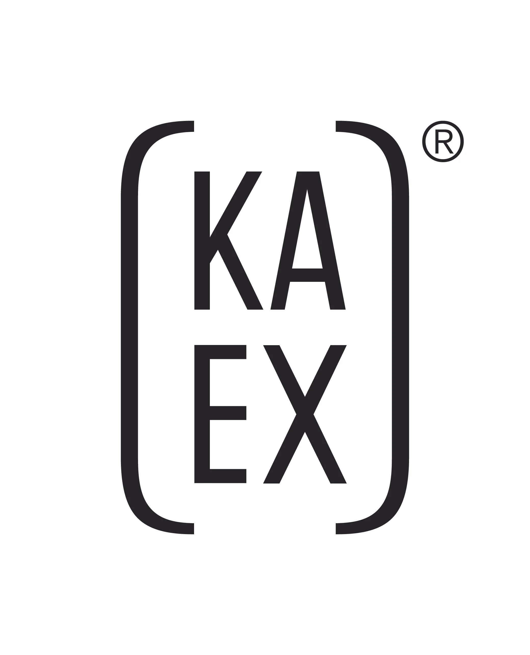 KAEX Logo with stylized black text 'KALEX' enclosed by parentheses and a registered trademark symbol.