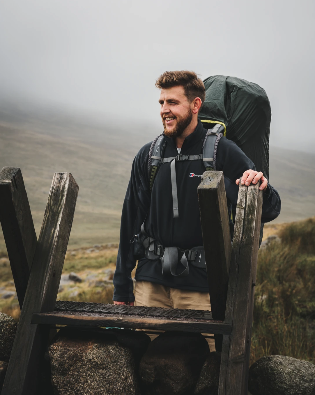 Mike hiking in the UK, Berghaus