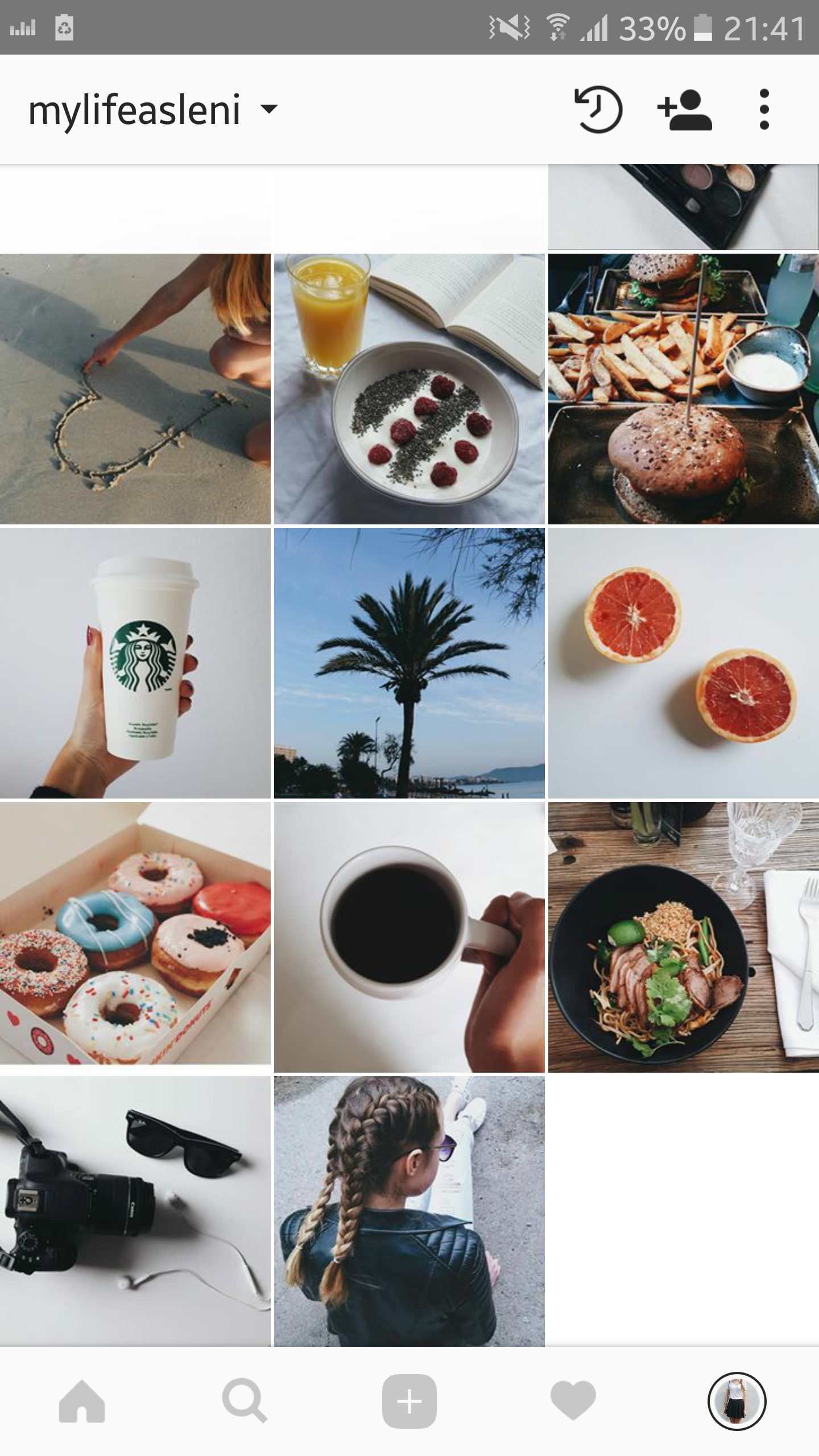 my feed and instagram changed over time