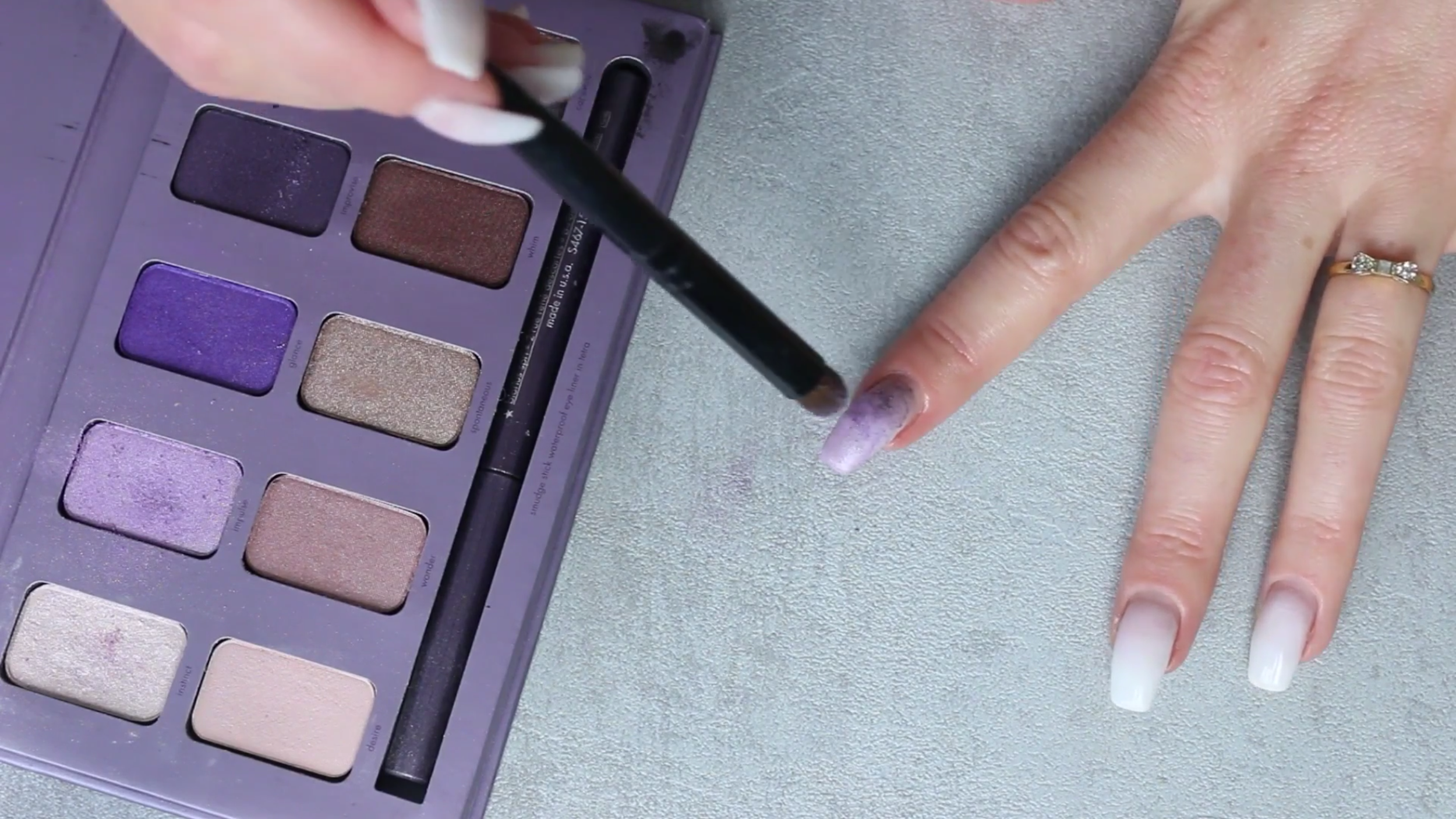 using eyeshadow as nail polish seems kinda sketchy