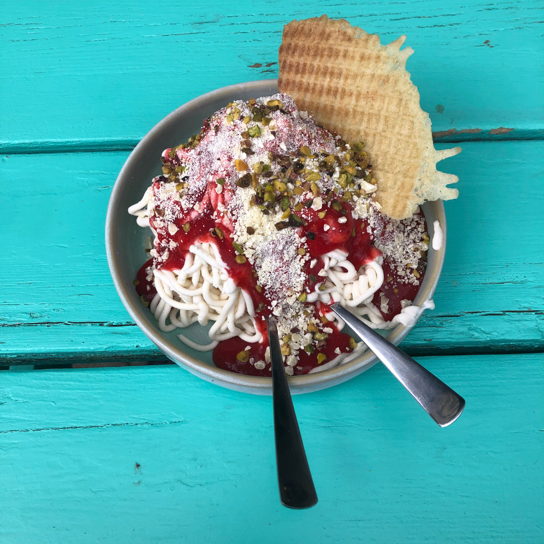 vegan ice cream with my sister