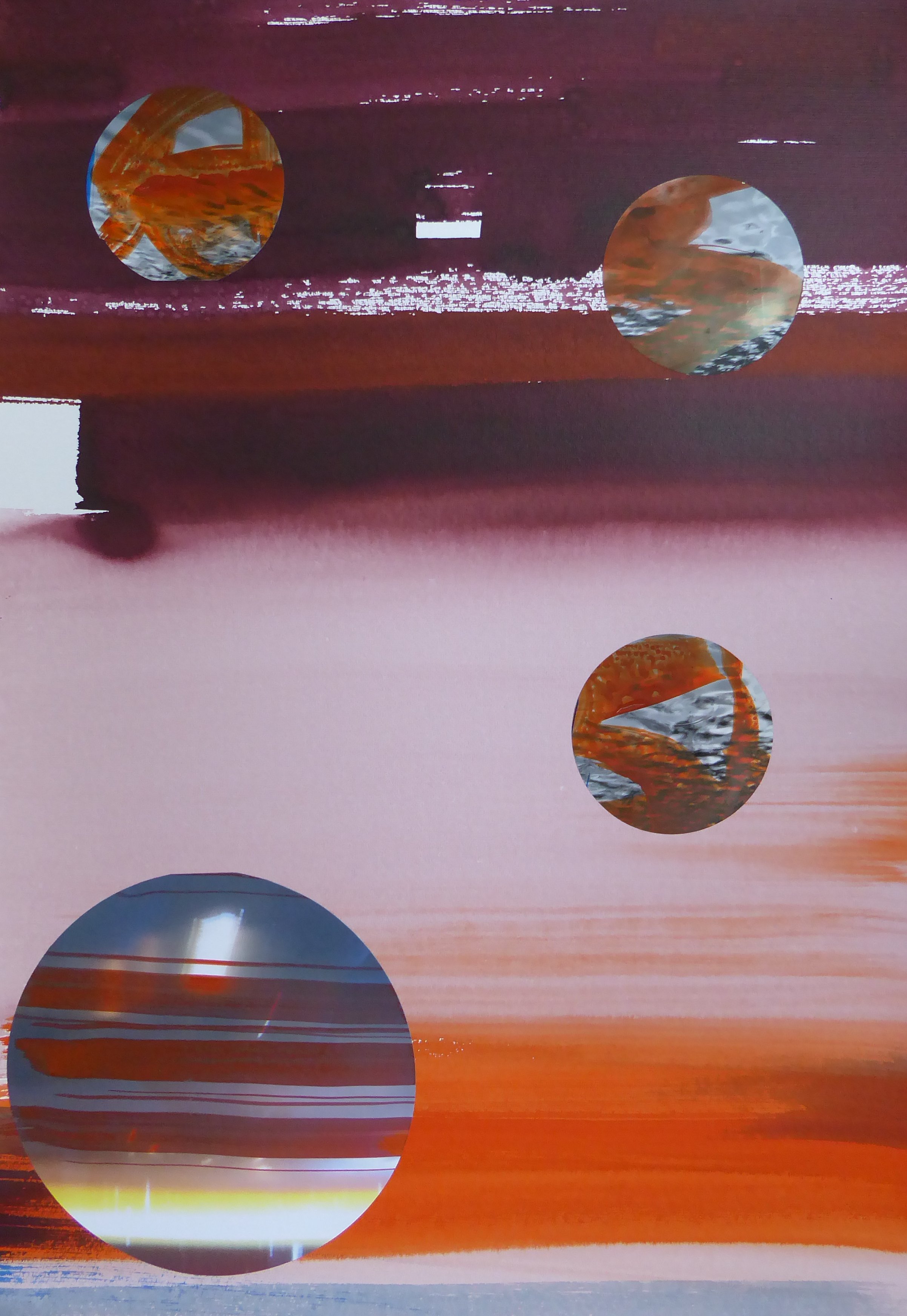 iriun – 0.80x1.10m – Aquarell / Fotos auf Bütten