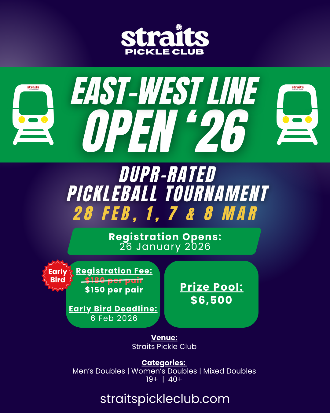 Singapore Pickleball Competition EWL Open Overview