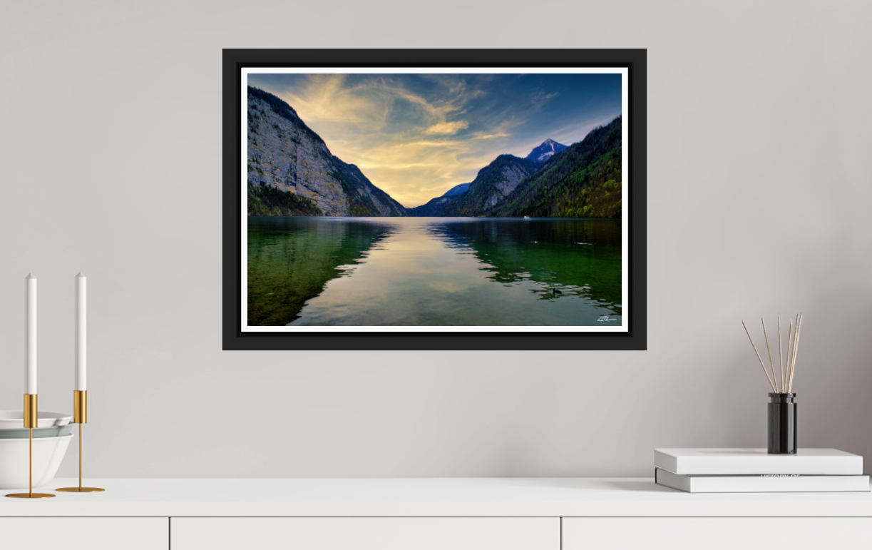 Alpine Reverie (on Metallic - Framed)
