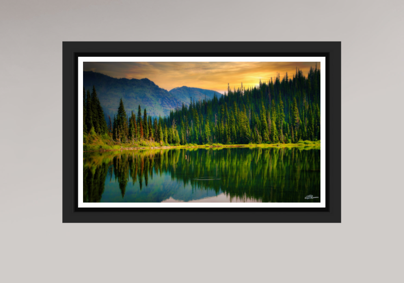 Emerald Tranquility (on Metallic - Framed)