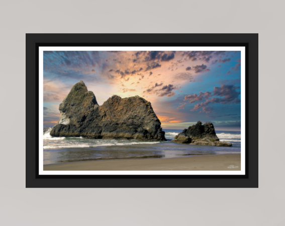 Pacific Sentinel (on Metallic - Framed)
