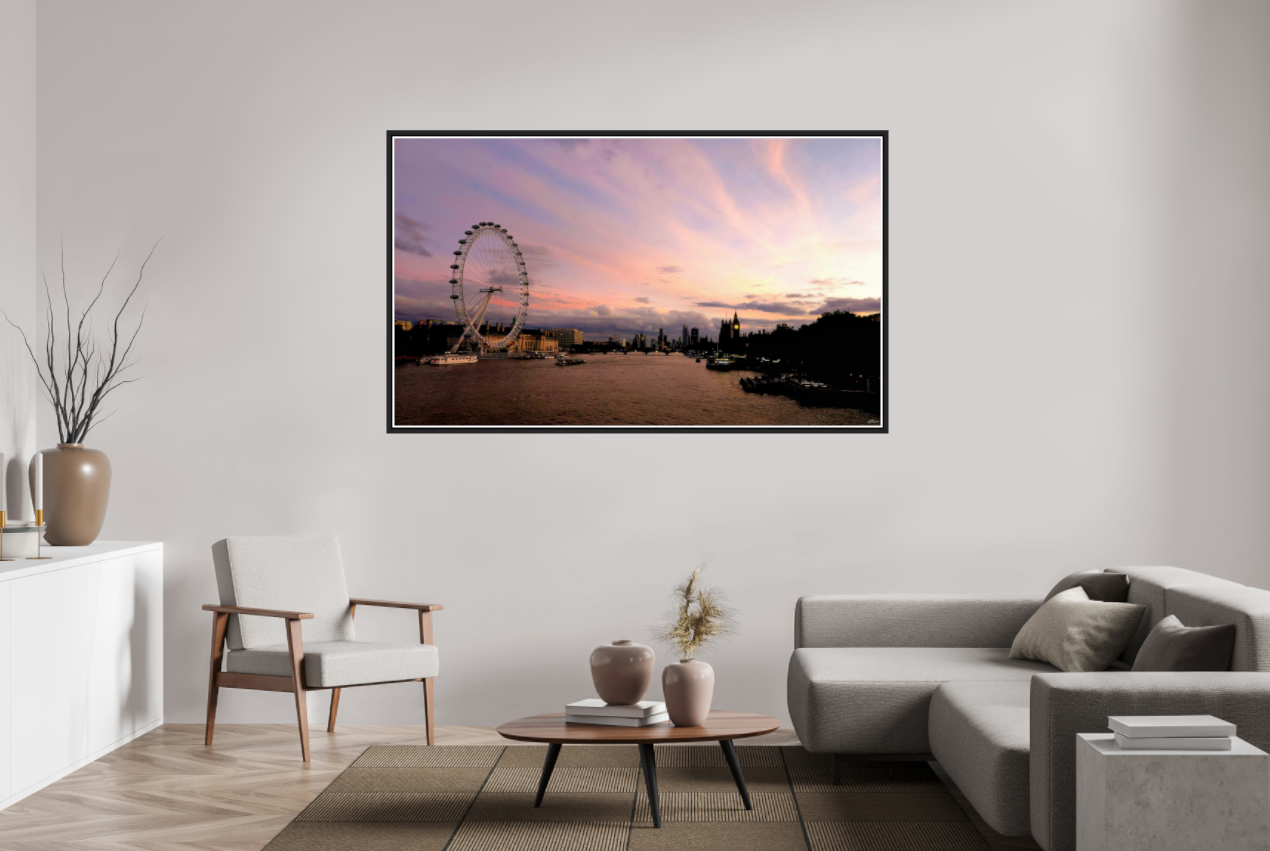 Thames Serenade (on Metallic - Framed)