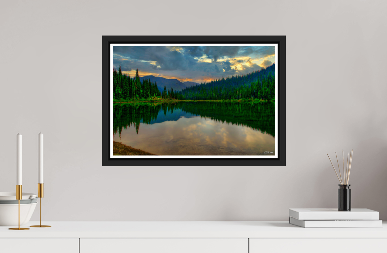 Echoes of Glacier (on Metallic - Framed)