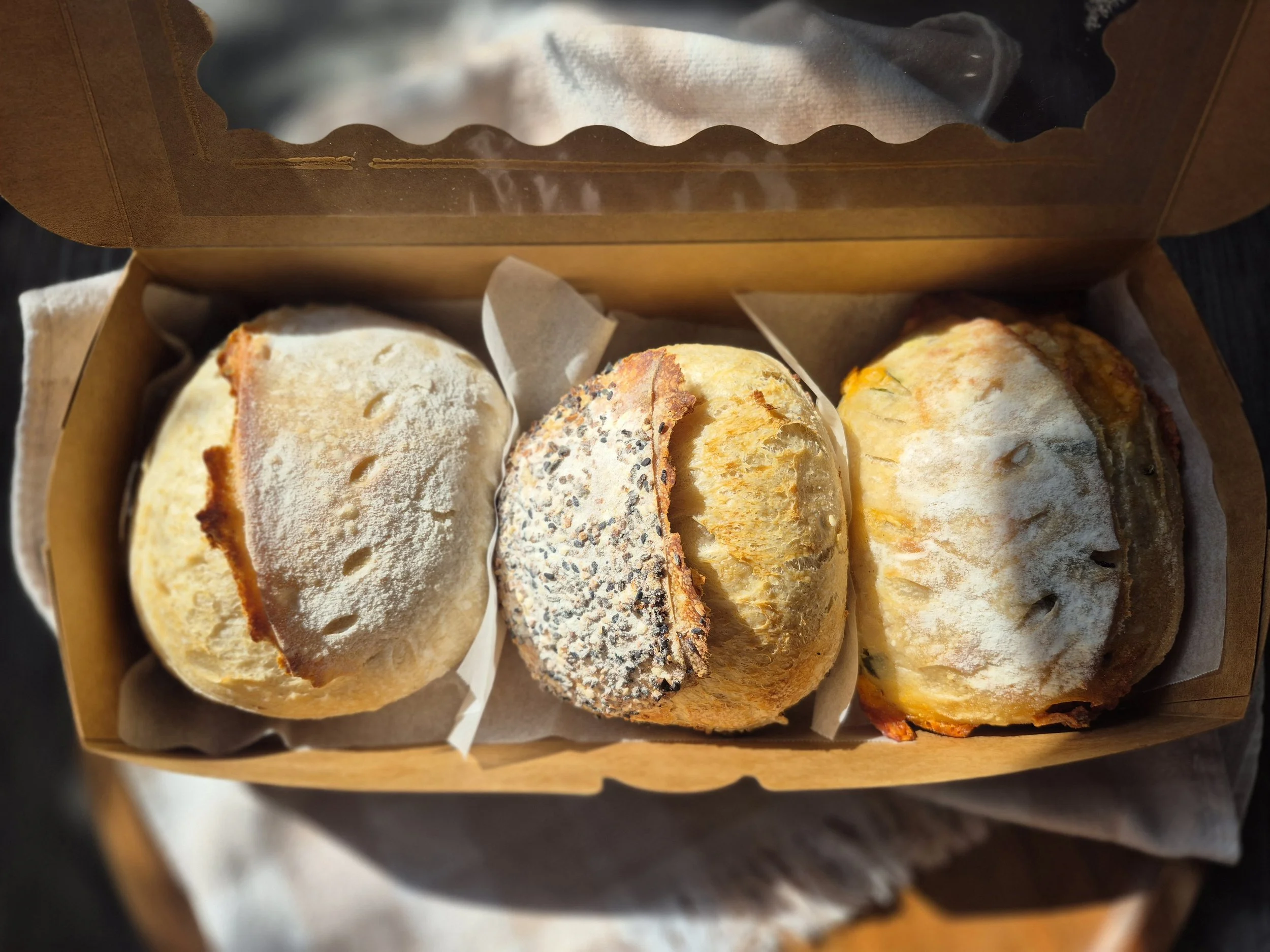 Mini Sourdough Loaf Flight Boxes