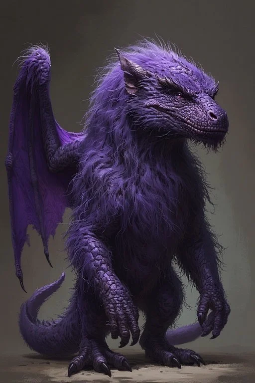 Nefilies, 
Nefilies are creatures similar in look to a dragon, still very large but smaller than a dragon they can be different colours, and have a layer of hair instead of scales, a shorter snout and tail. 