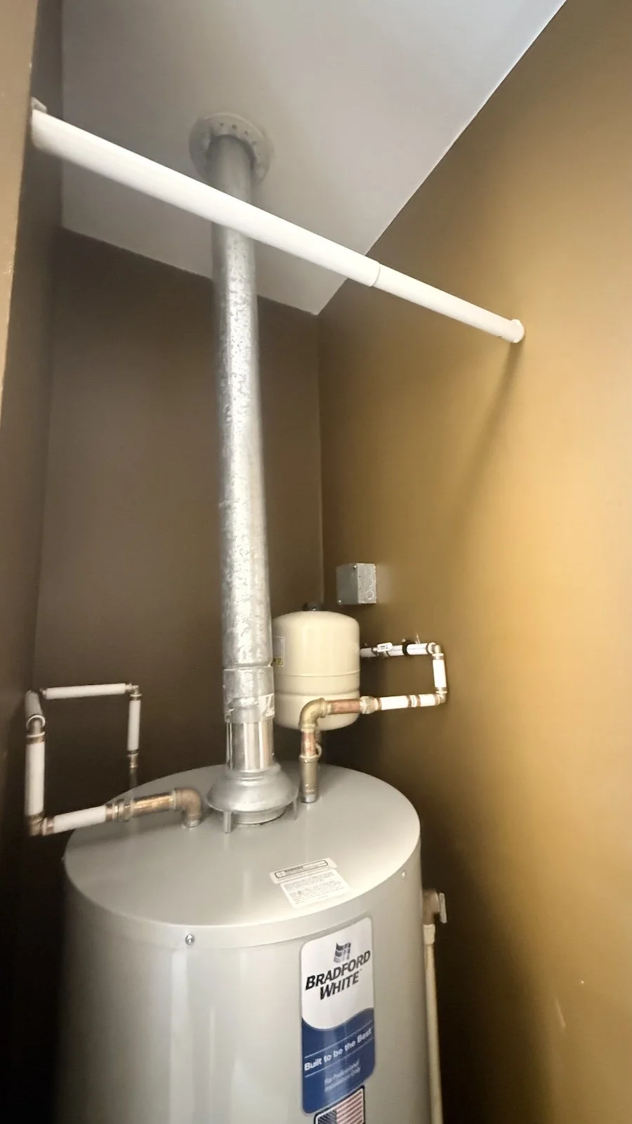 Gas water hearter replacement and venting repair