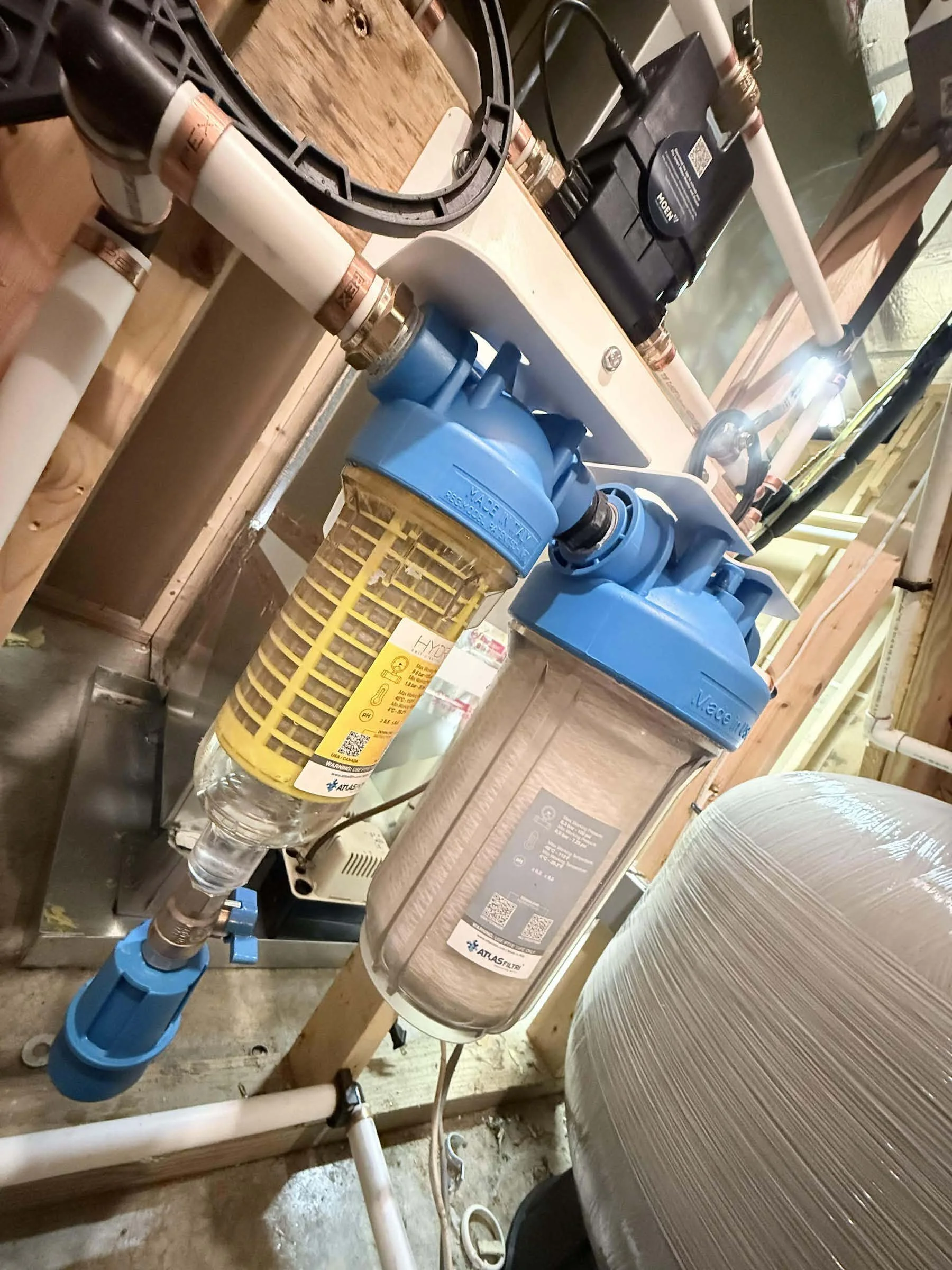 Spin down and whole house water filtration systems - easy to clean and less cleaning