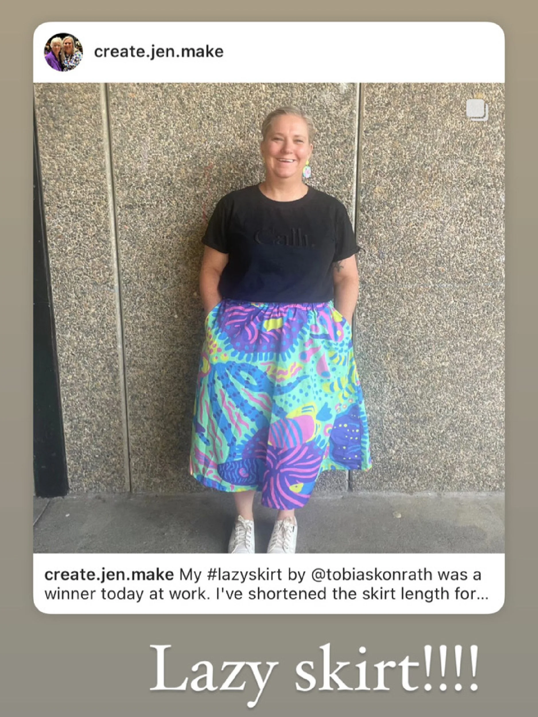 Lazy Skirt social media community image