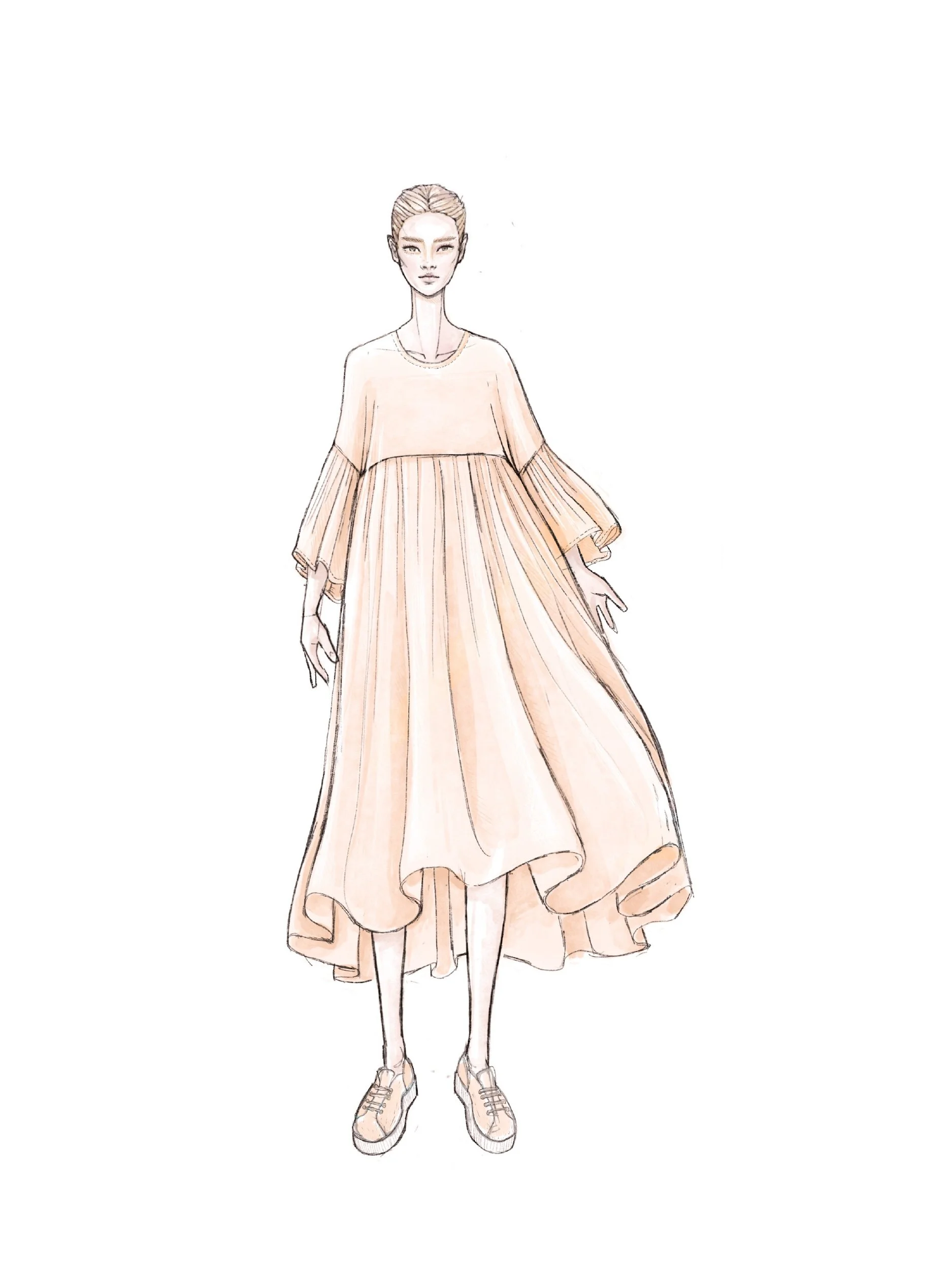 aria dress illustration