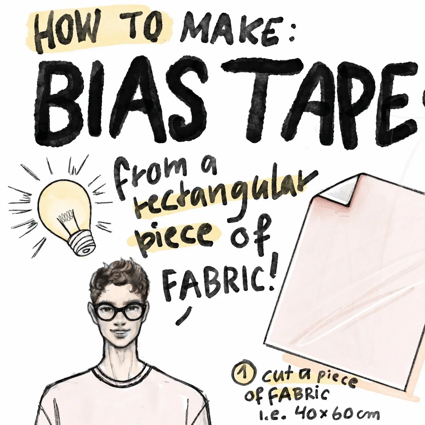 Learn HOW TO MAKE BIAS TAPE!! 
#sewingtips

Making bias tape is super fun and opens up a whole new world of finishes! 

You can use this technique to make all kinds of lengths and widths depending on what your sewing project requires! 
I&rsquo;ve pos