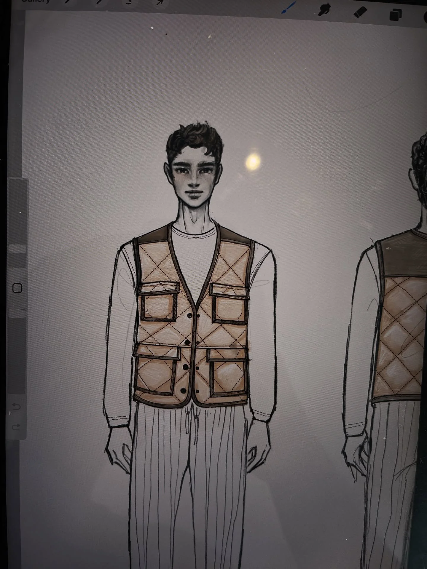 I made a quilted version and little extra tutorial for the upcoming Adventure Vest sewing pattern! 
I tried to be extra detailed about getting the mitered corners of the bias bound edges right ( especially for the patch pockets)  and sketches it out 