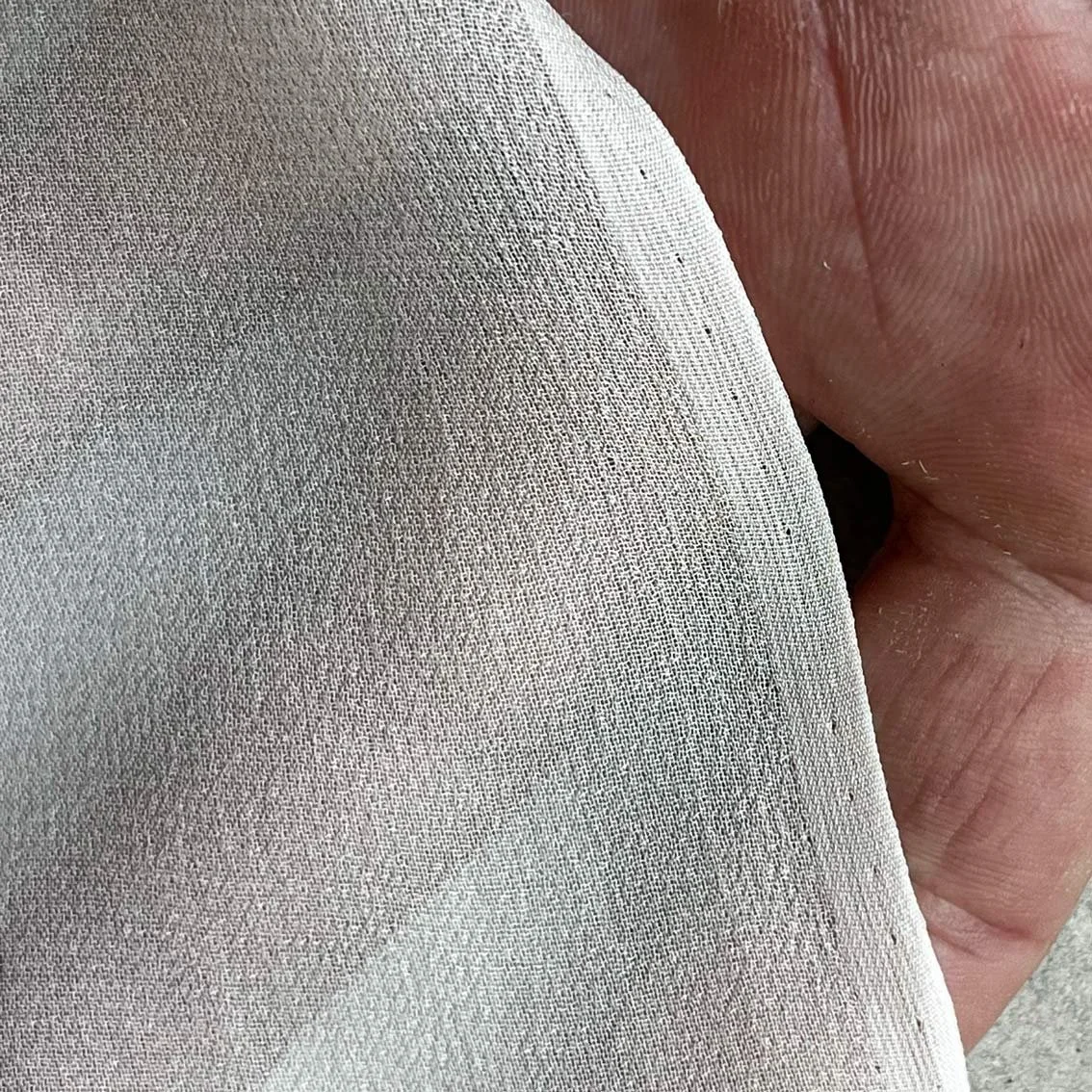close up silk chiffon selvage